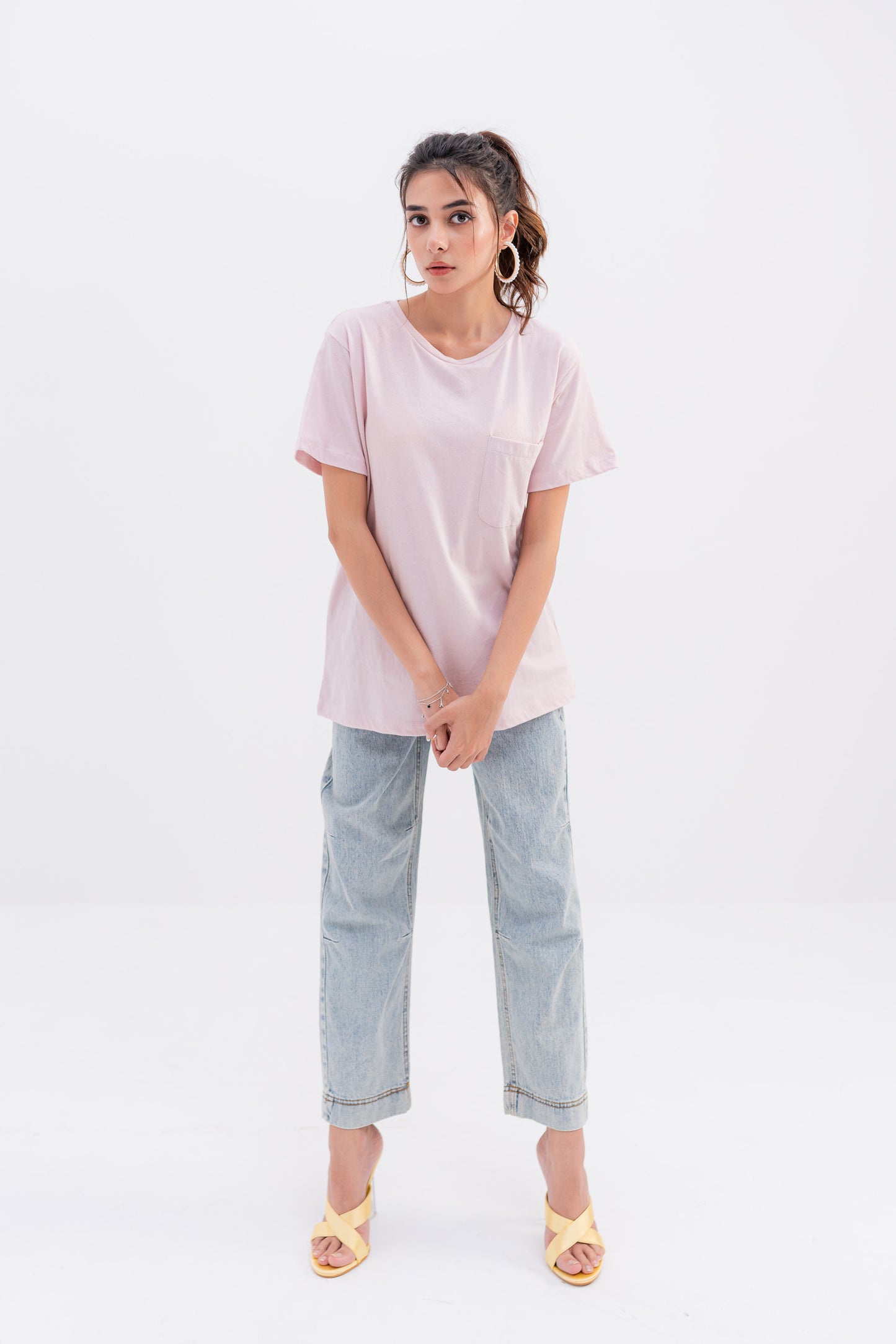Pink Beach Graphic T-shirt