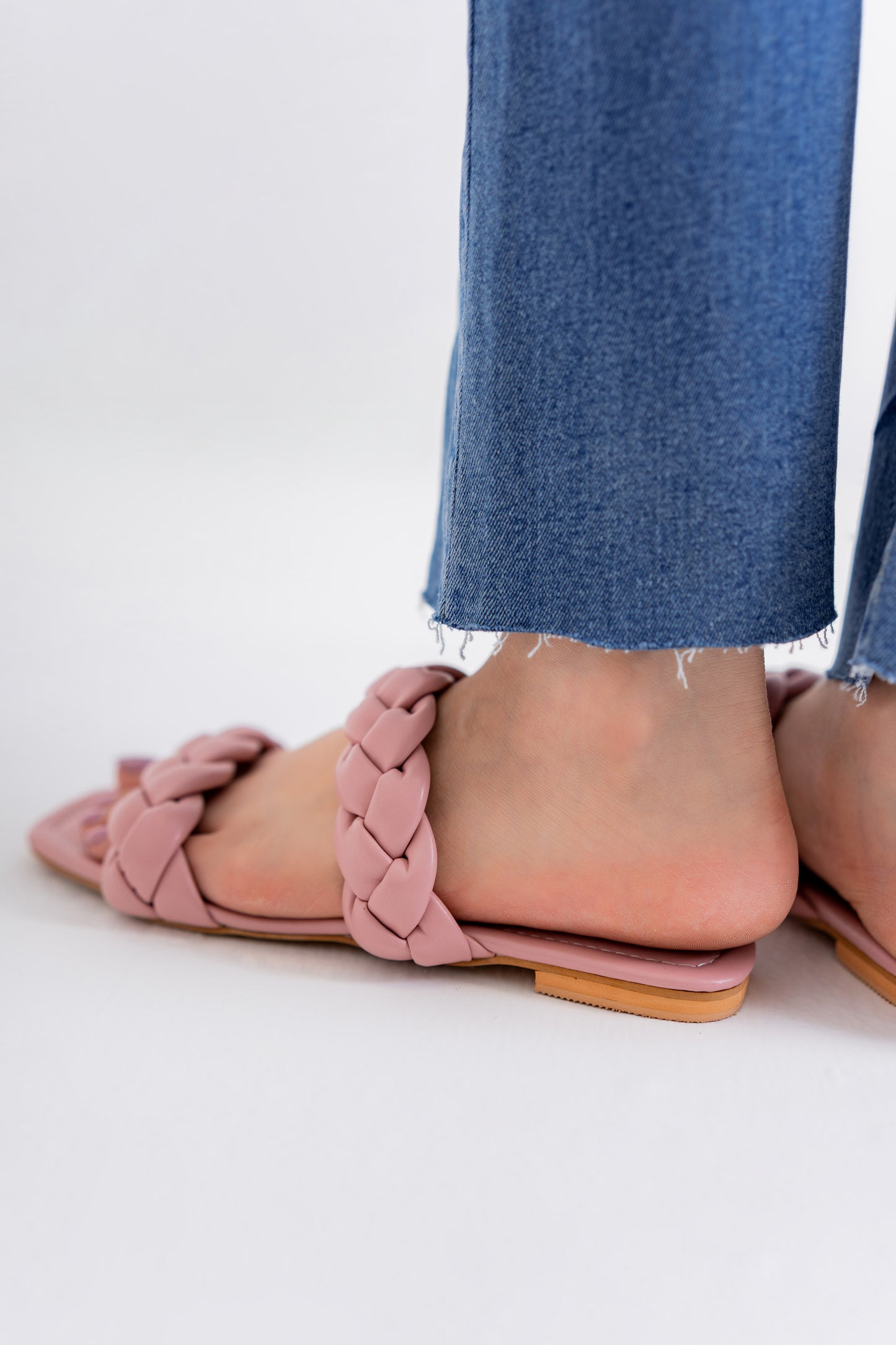 Pink Braid Detail Flats