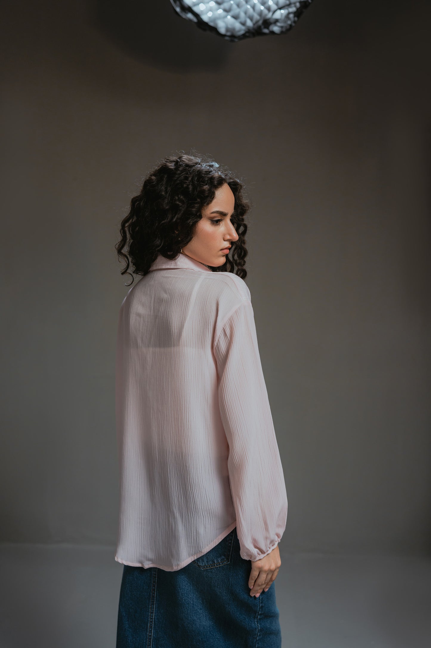 Pink Chiffon Blouse - Hustle N Holla