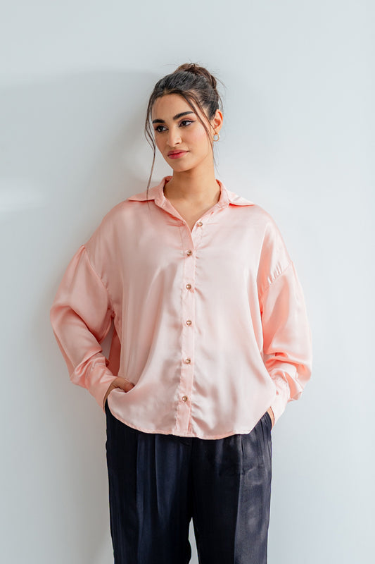 Pink Silk Minor Fault Blouse - Hustle N Holla