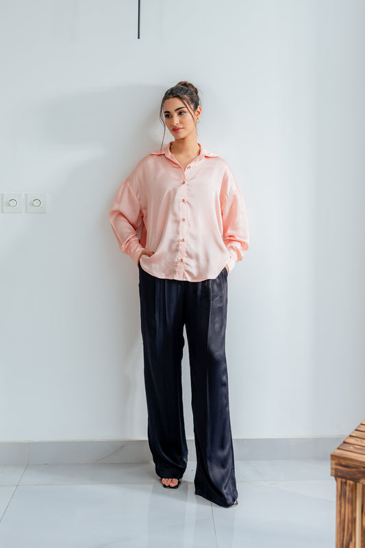 Pink Silk Minor Fault Blouse - Hustle N Holla