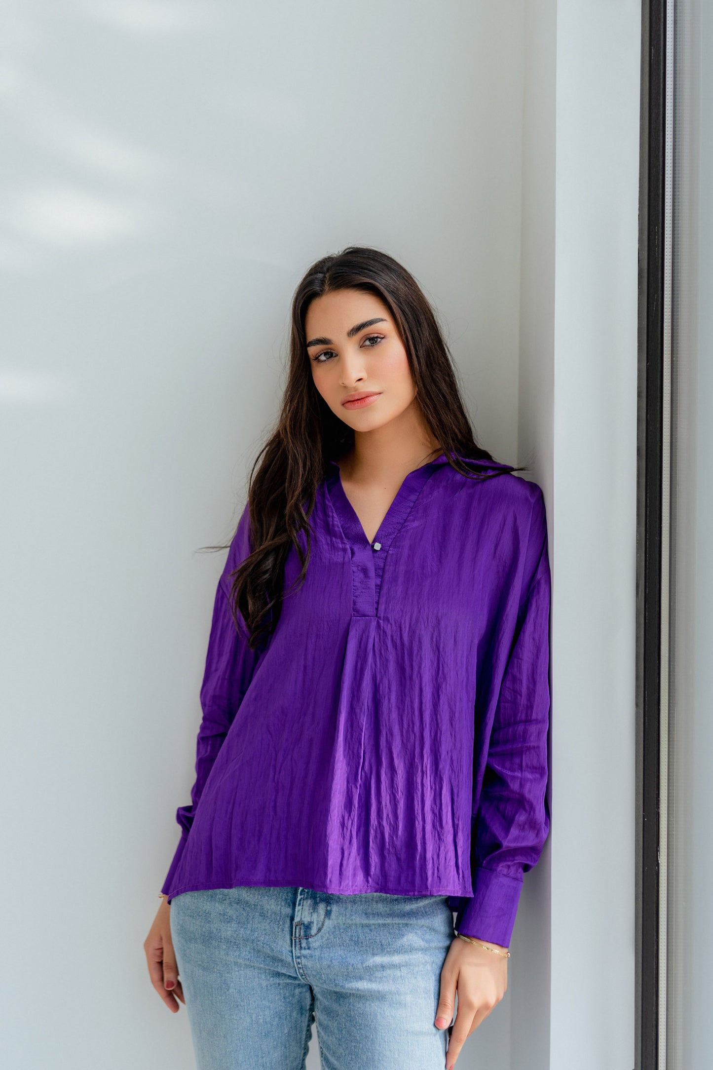 Purple Silk Blouse