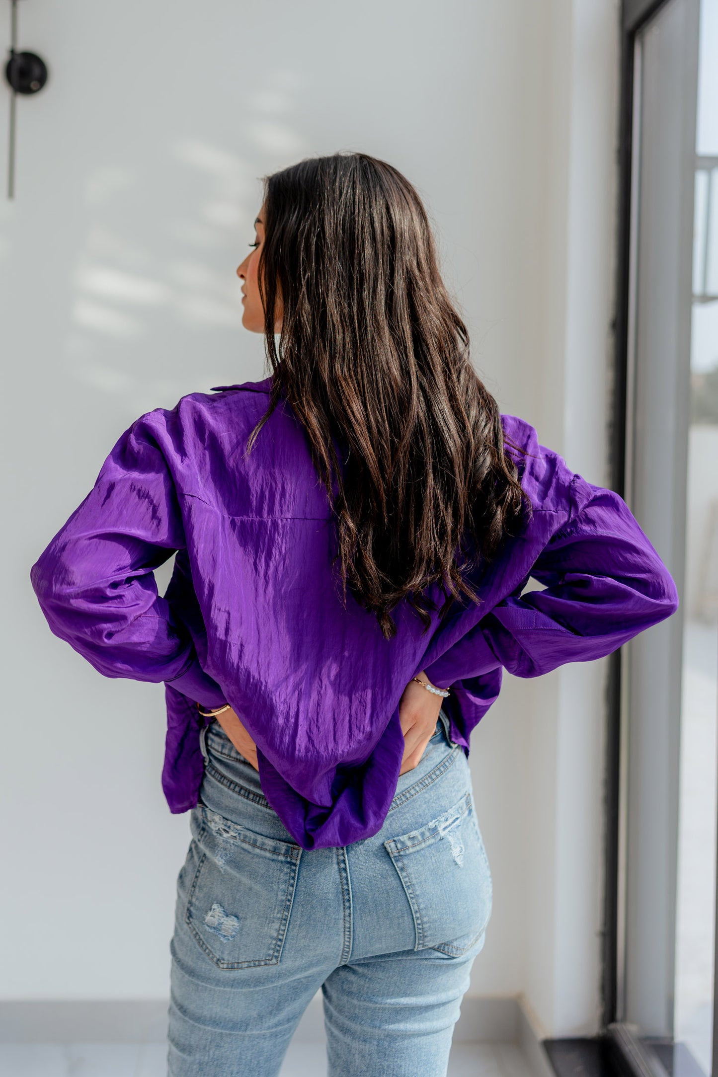 Purple Silk Blouse
