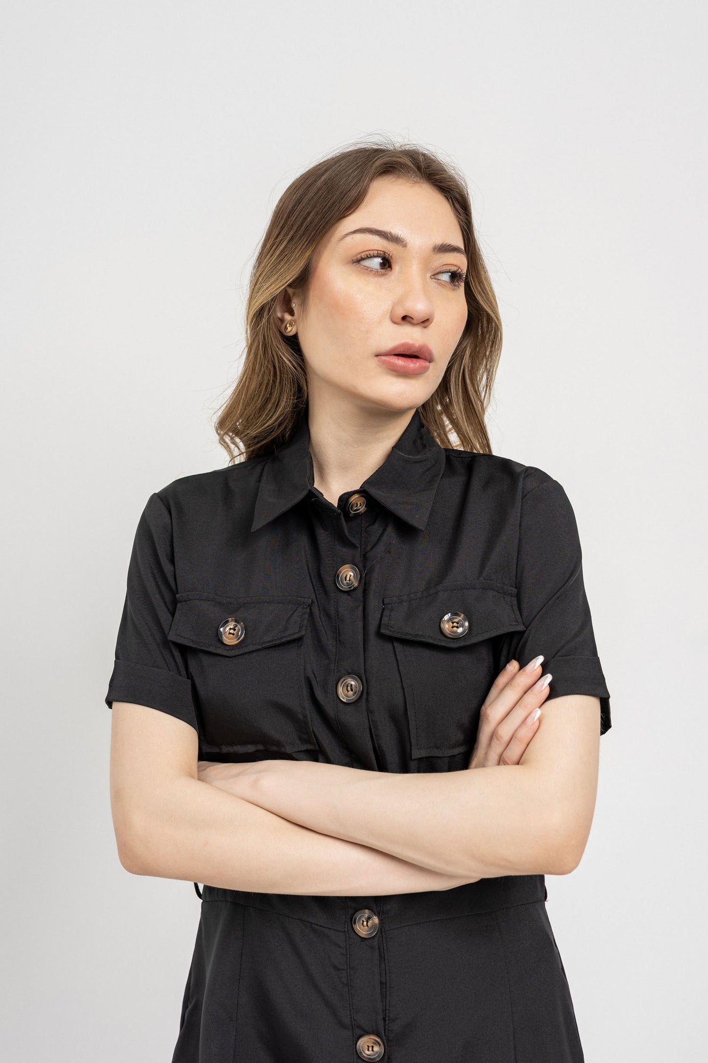 Short Belt Detail Jumpsuit