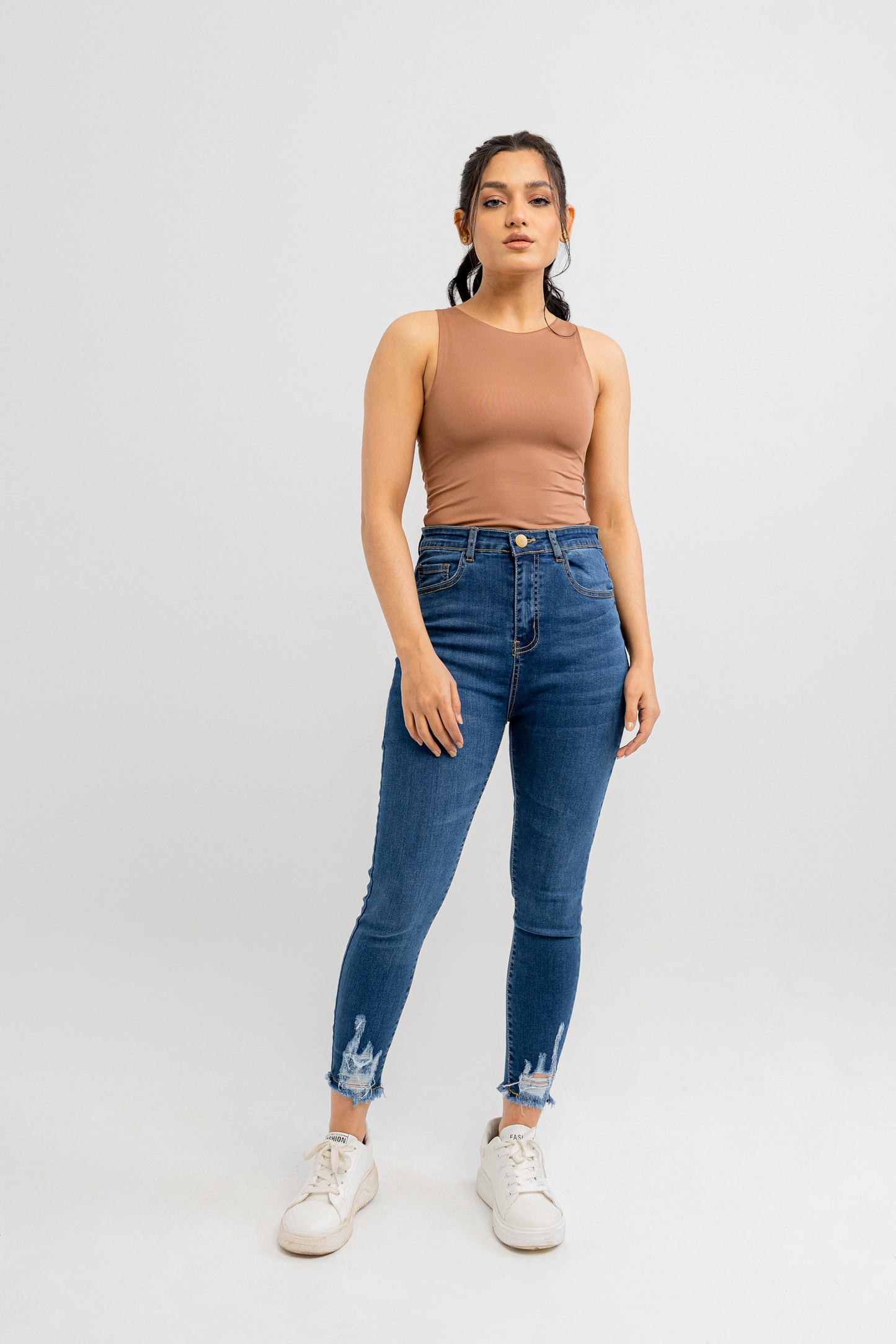 Skinny Fit Minor Fault Denim Jeans - Hustle N Holla