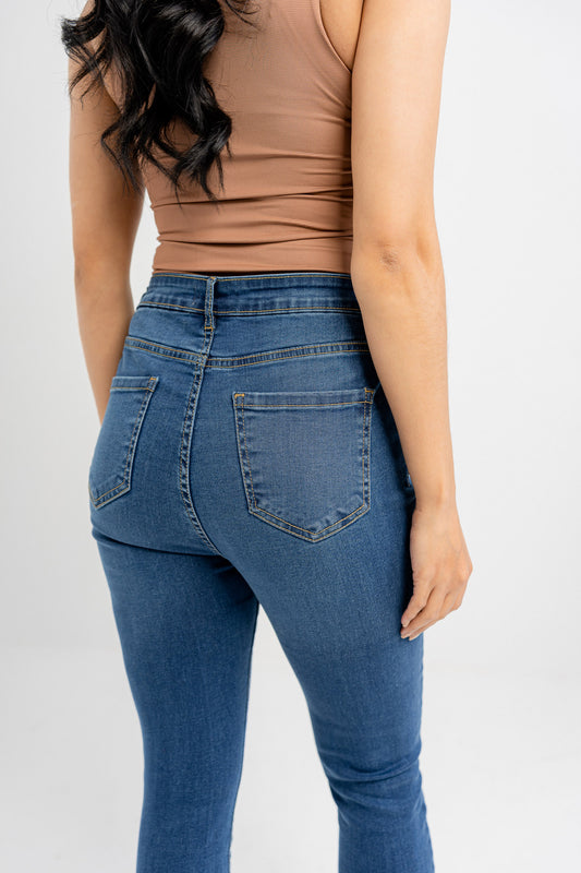 Skinny Fit Minor Fault Denim Jeans - Hustle N Holla