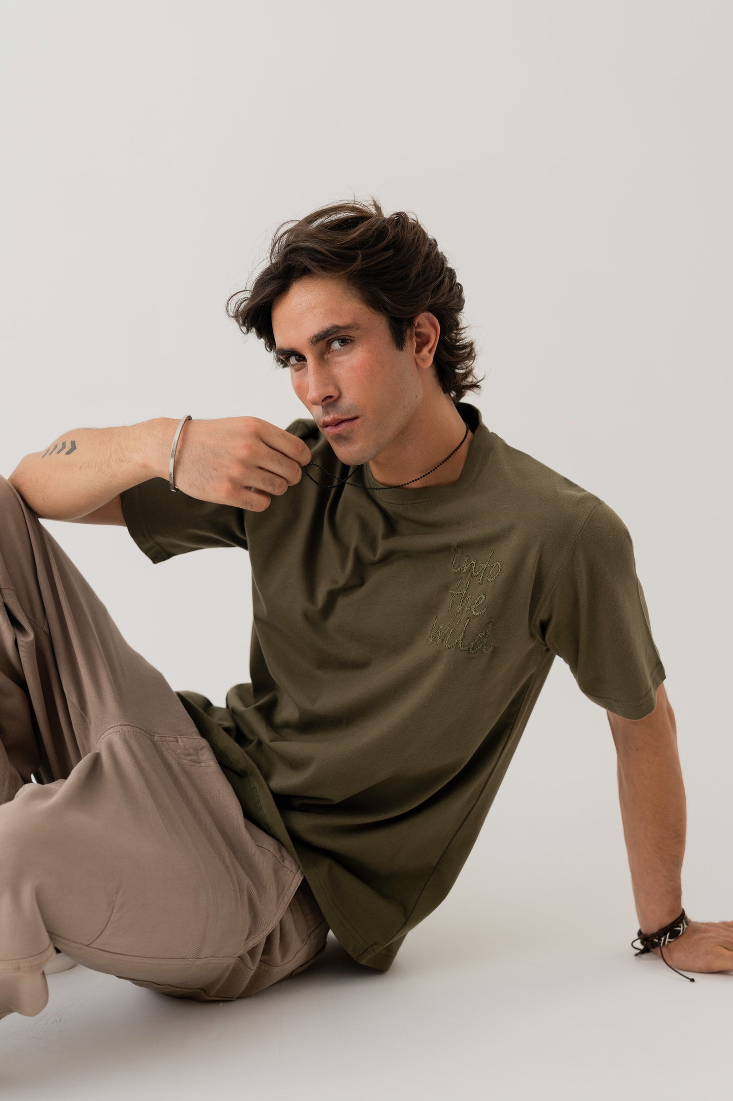 Hunter Green Regular Fit Embroidered Statement T-shirt - Hustle N Holla