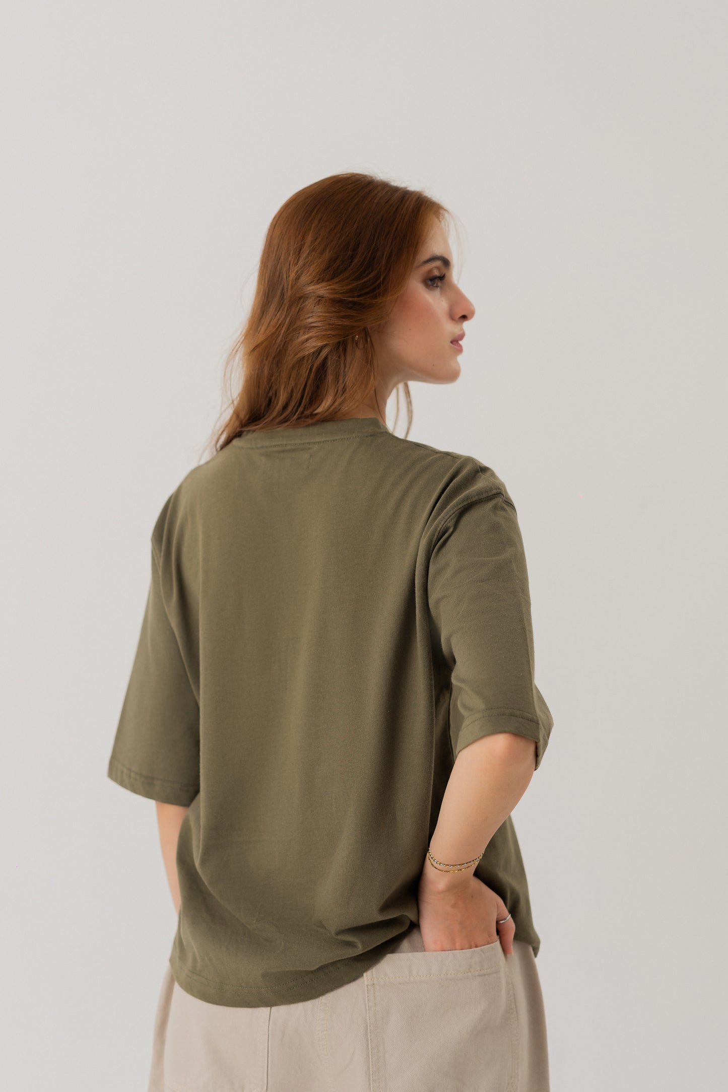 Olive Green Relaxed fit Graphic T-shirt - Hustle N Holla
