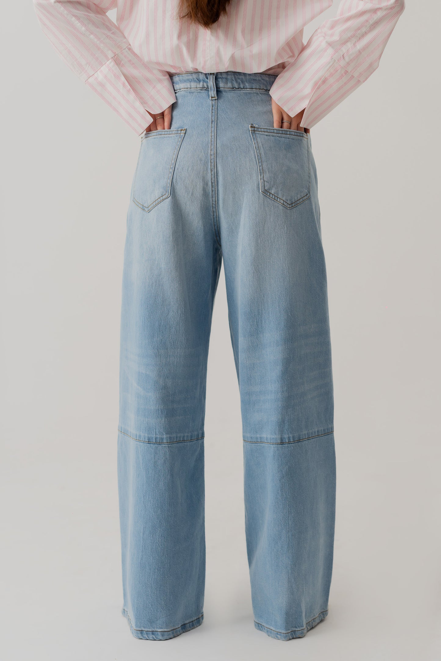LIGHT WASH WIDE LEG DENIM JEANS - Hustle N Holla