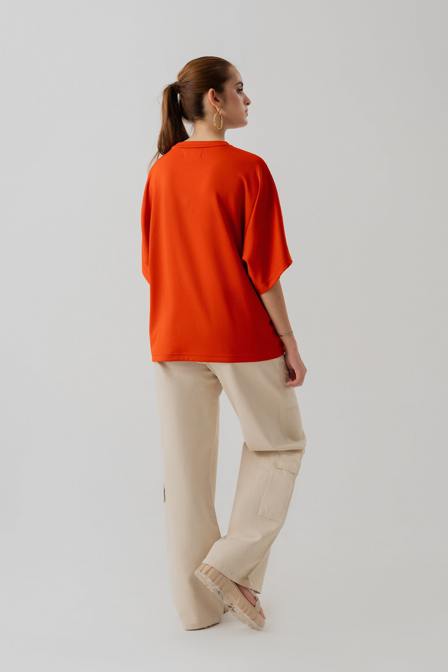 Beige Twill Wide Leg Cargo Pants - Hustle N Holla