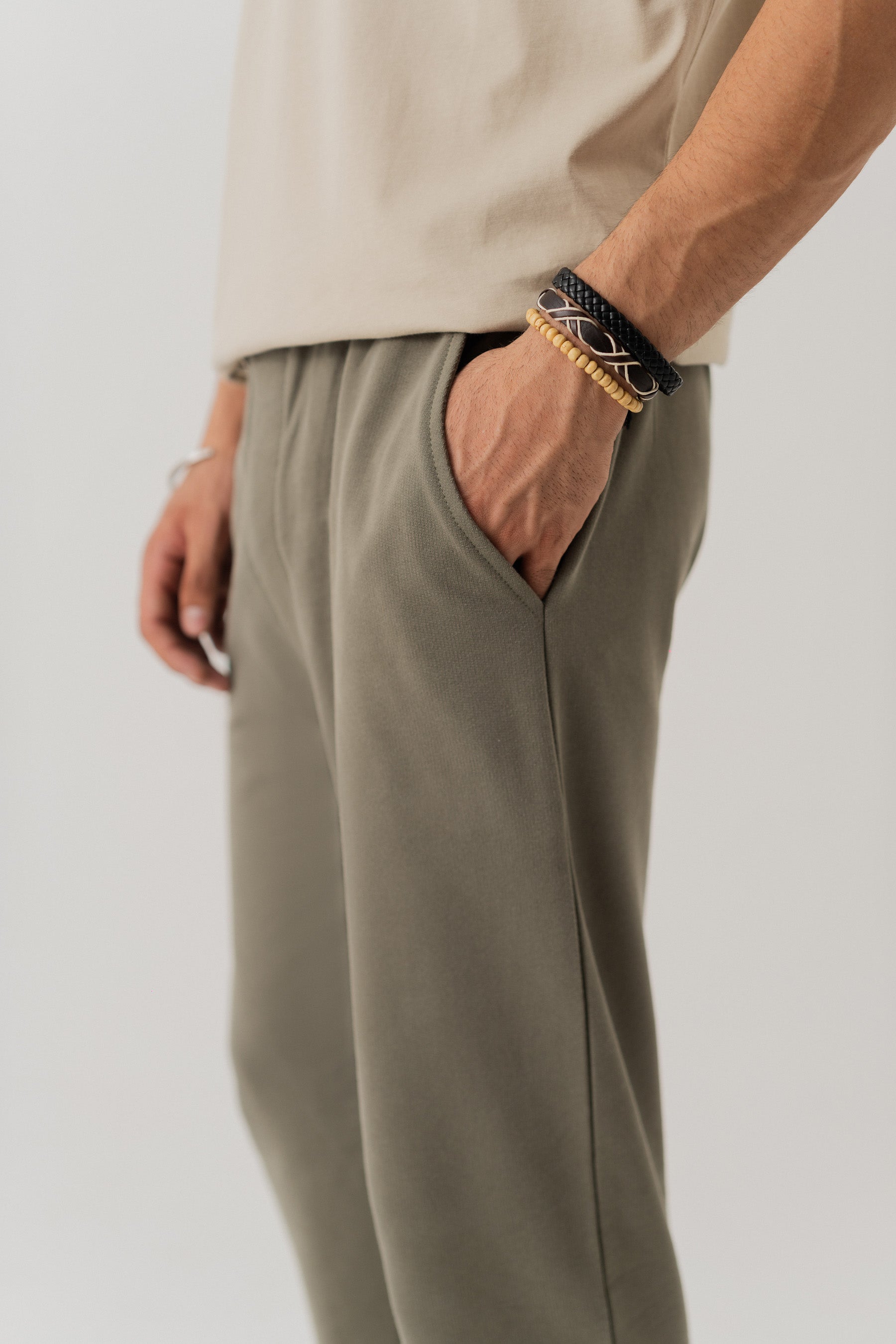 Olive Green Comfort Fit Knitted Pants - Hustle N Holla