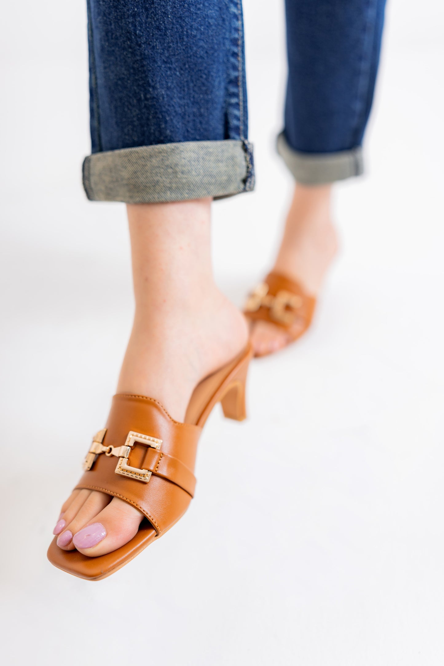 Tan Brown Kitten Heels