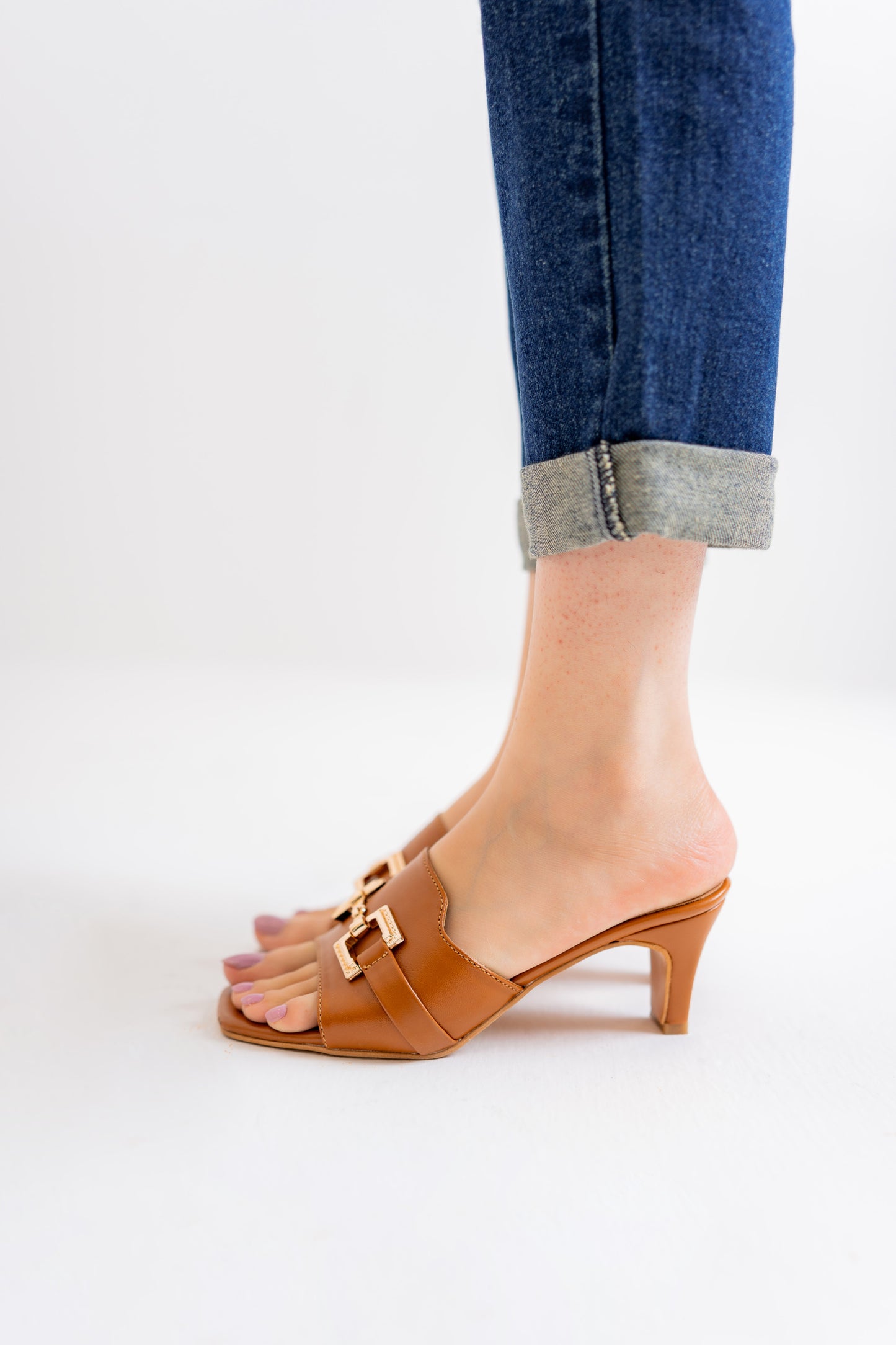 Tan Brown Kitten Heels