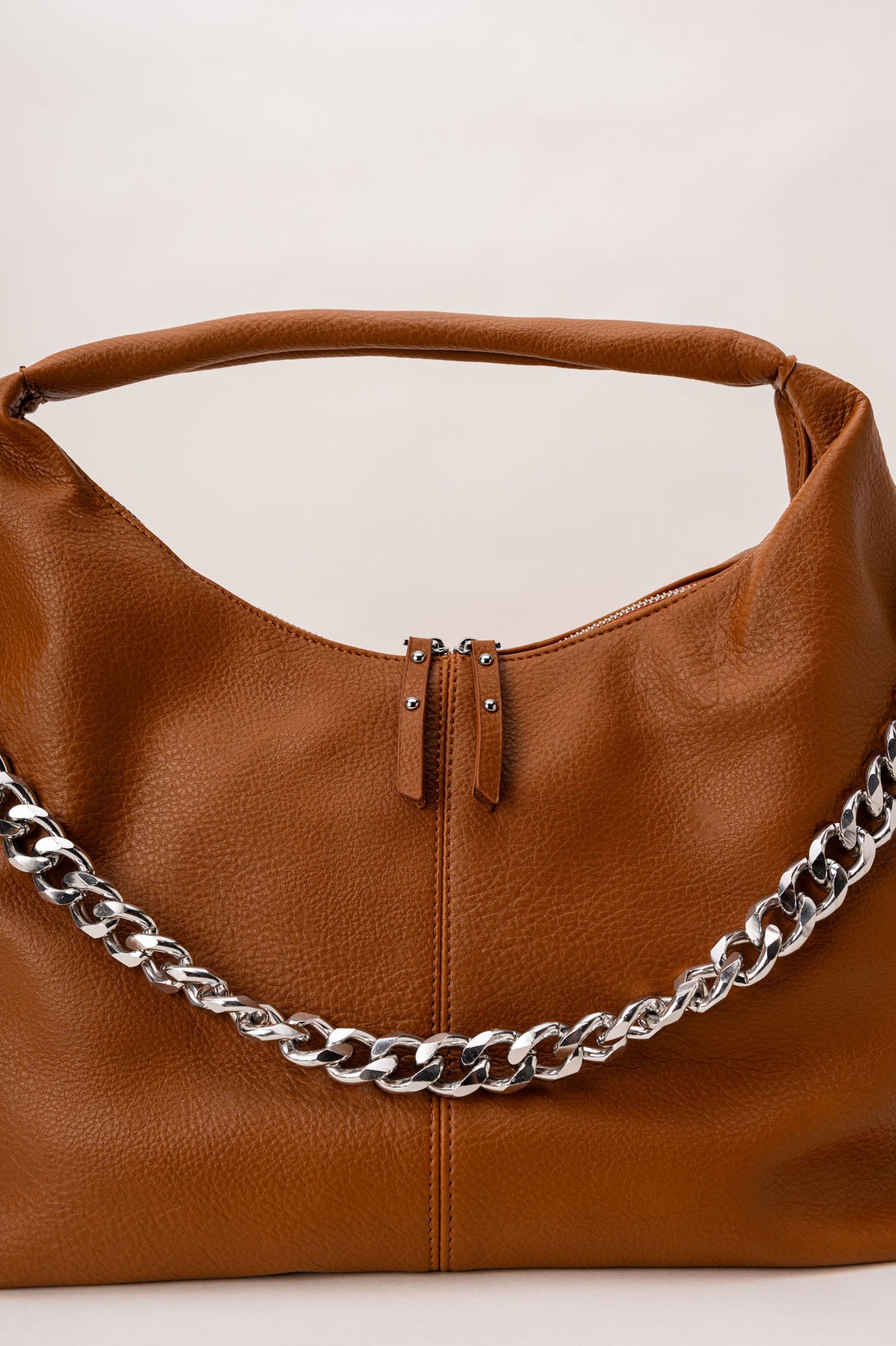 Tan Leather Tote Bag