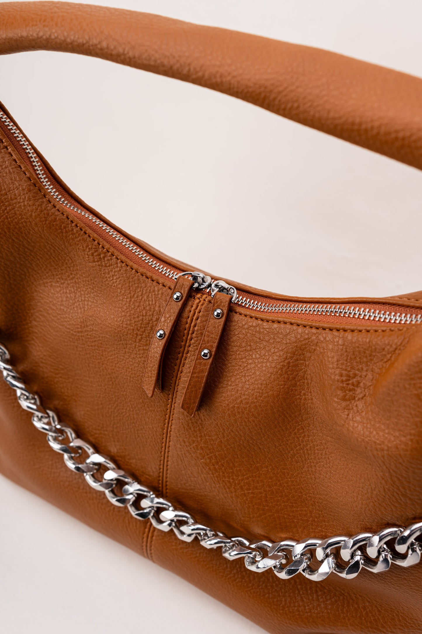 Tan Leather Tote Bag