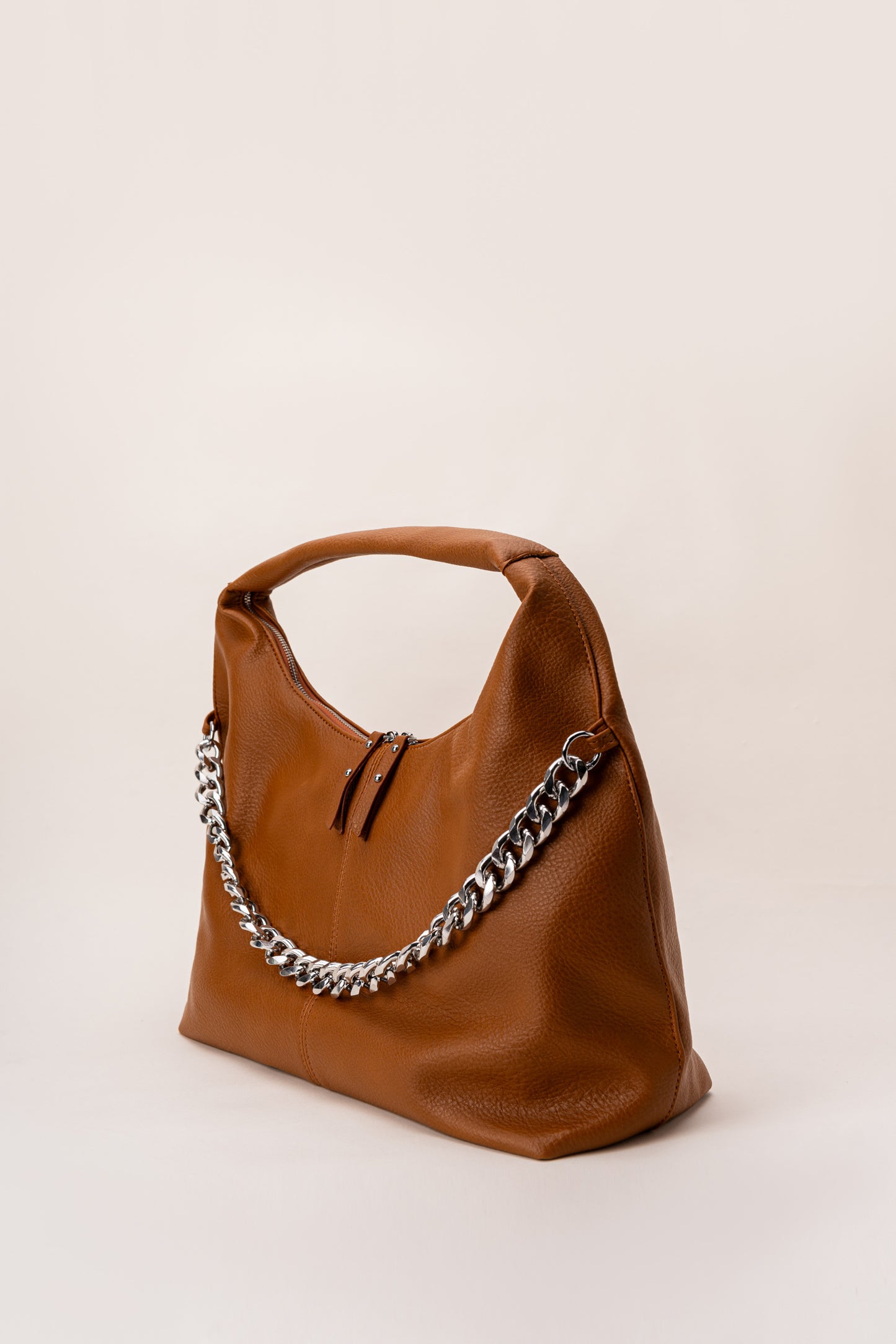 Tan Leather Tote Bag
