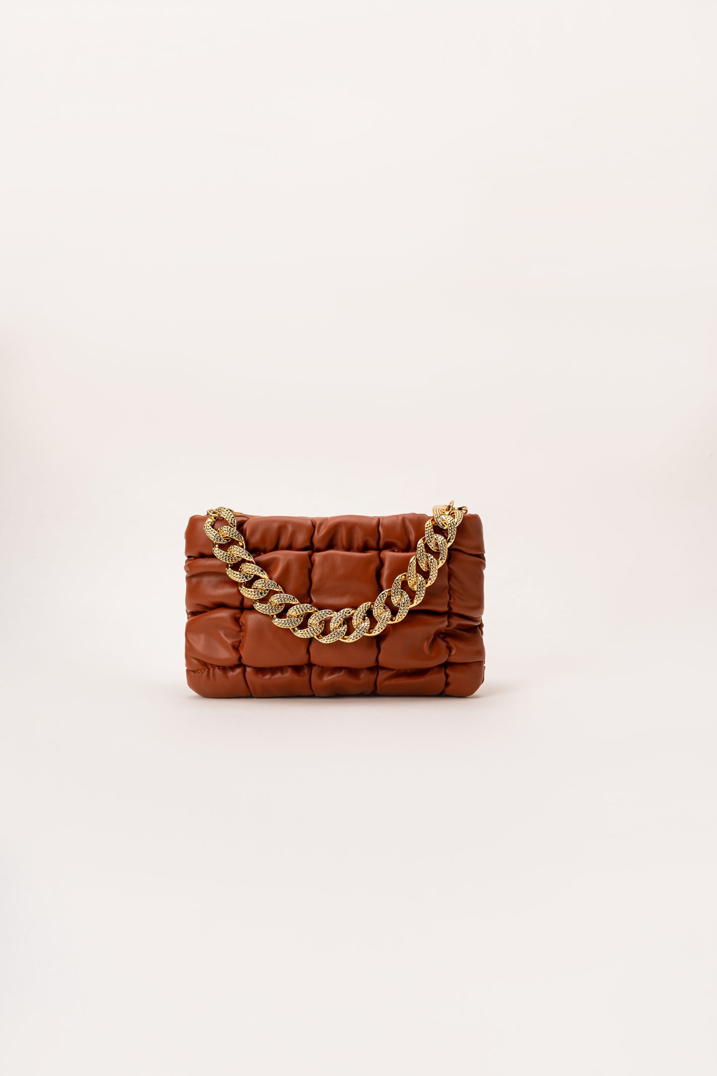 Tan Quilted Bag - Hustle N Holla