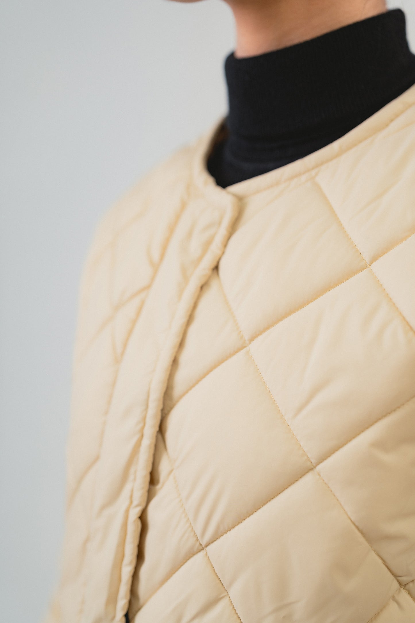 Oversized Beige Puffer Jacket