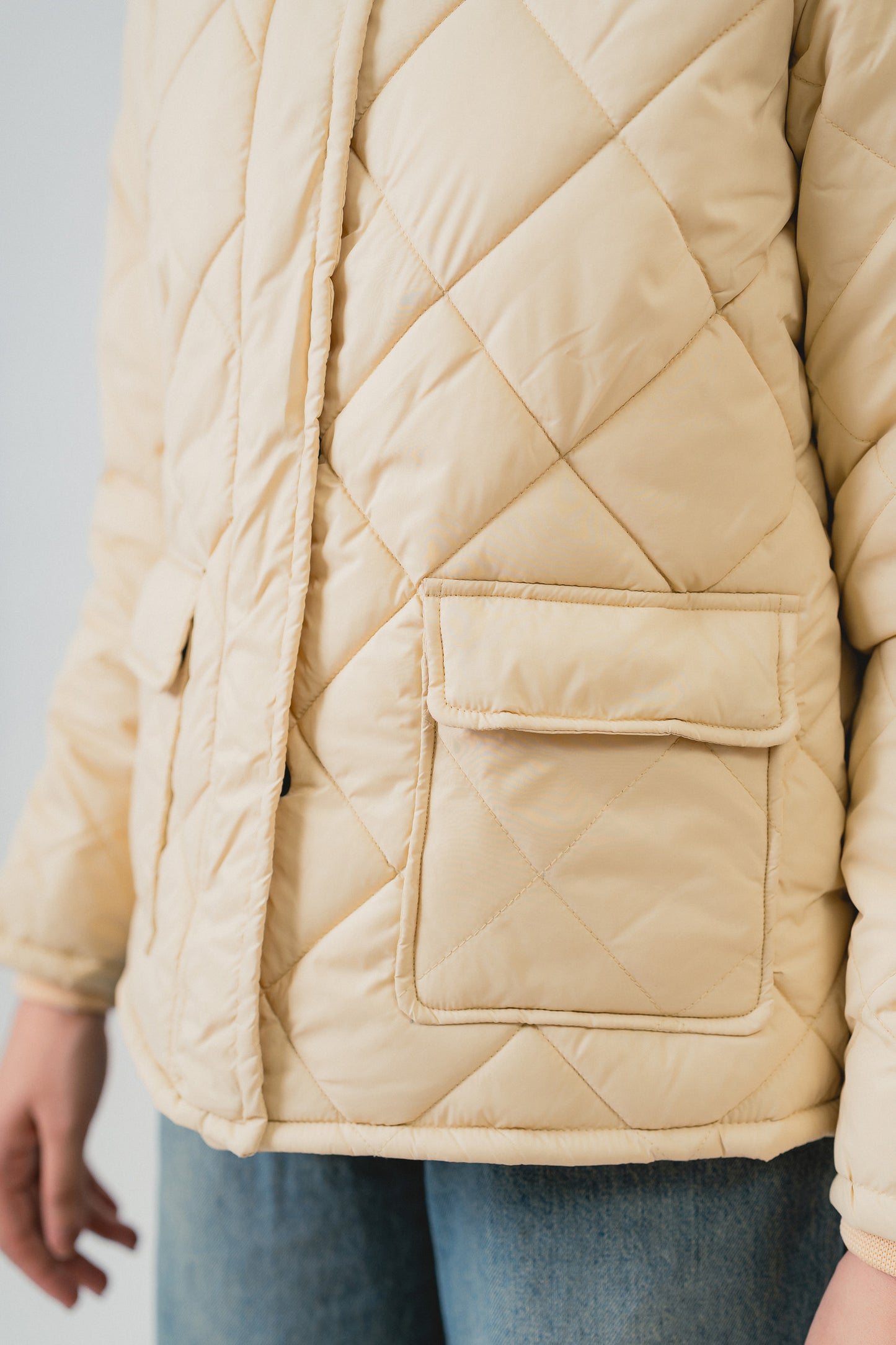 Oversized Beige Puffer Jacket