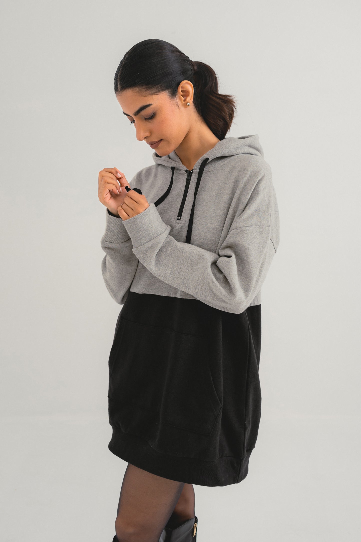 Grey & Black Hoodie