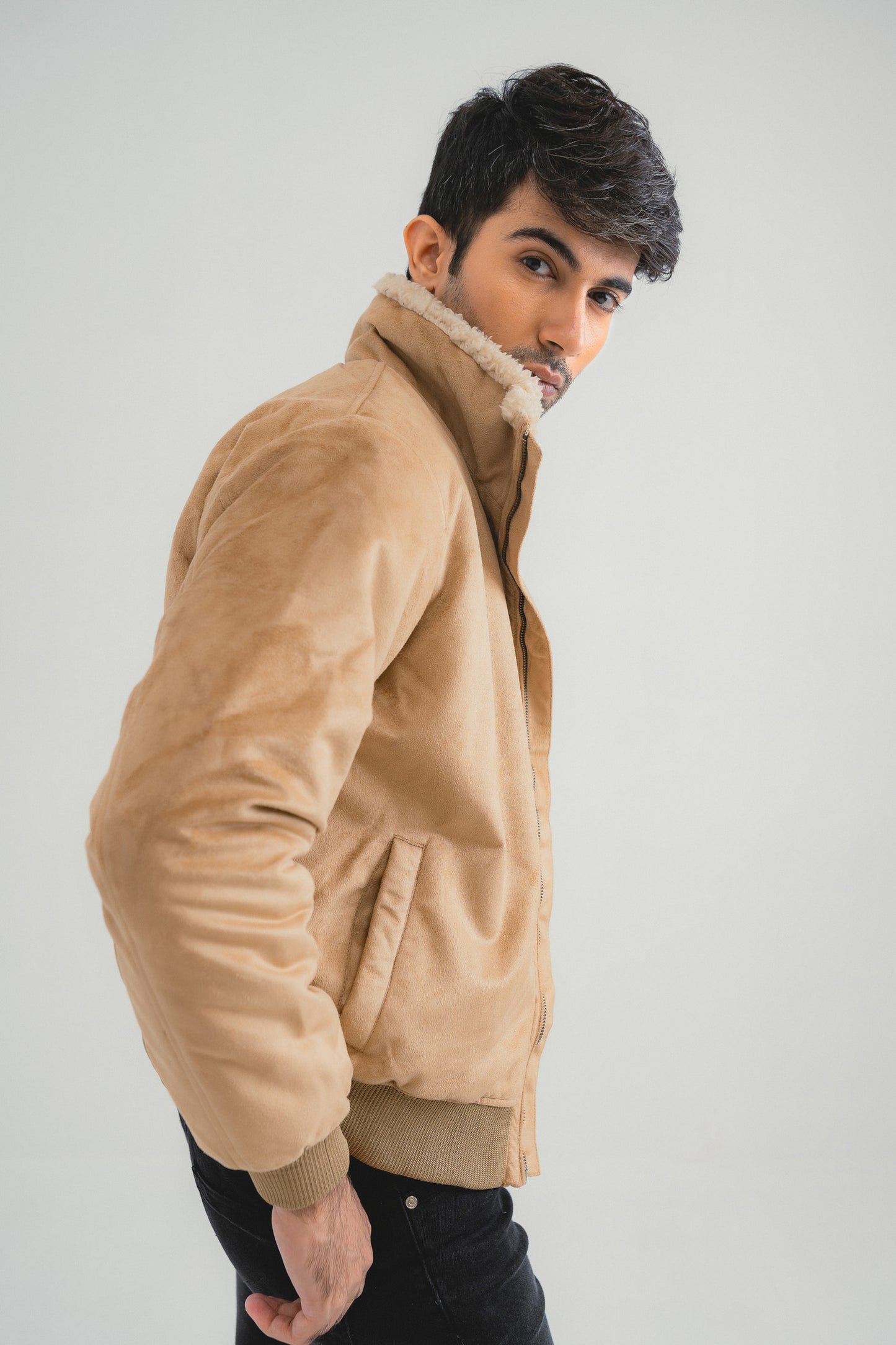 Beige Suede Jacket