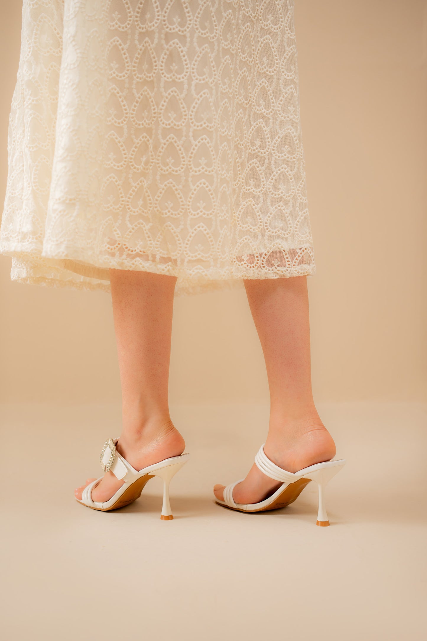 White Jewel Heel Shoes - Hustle N Holla
