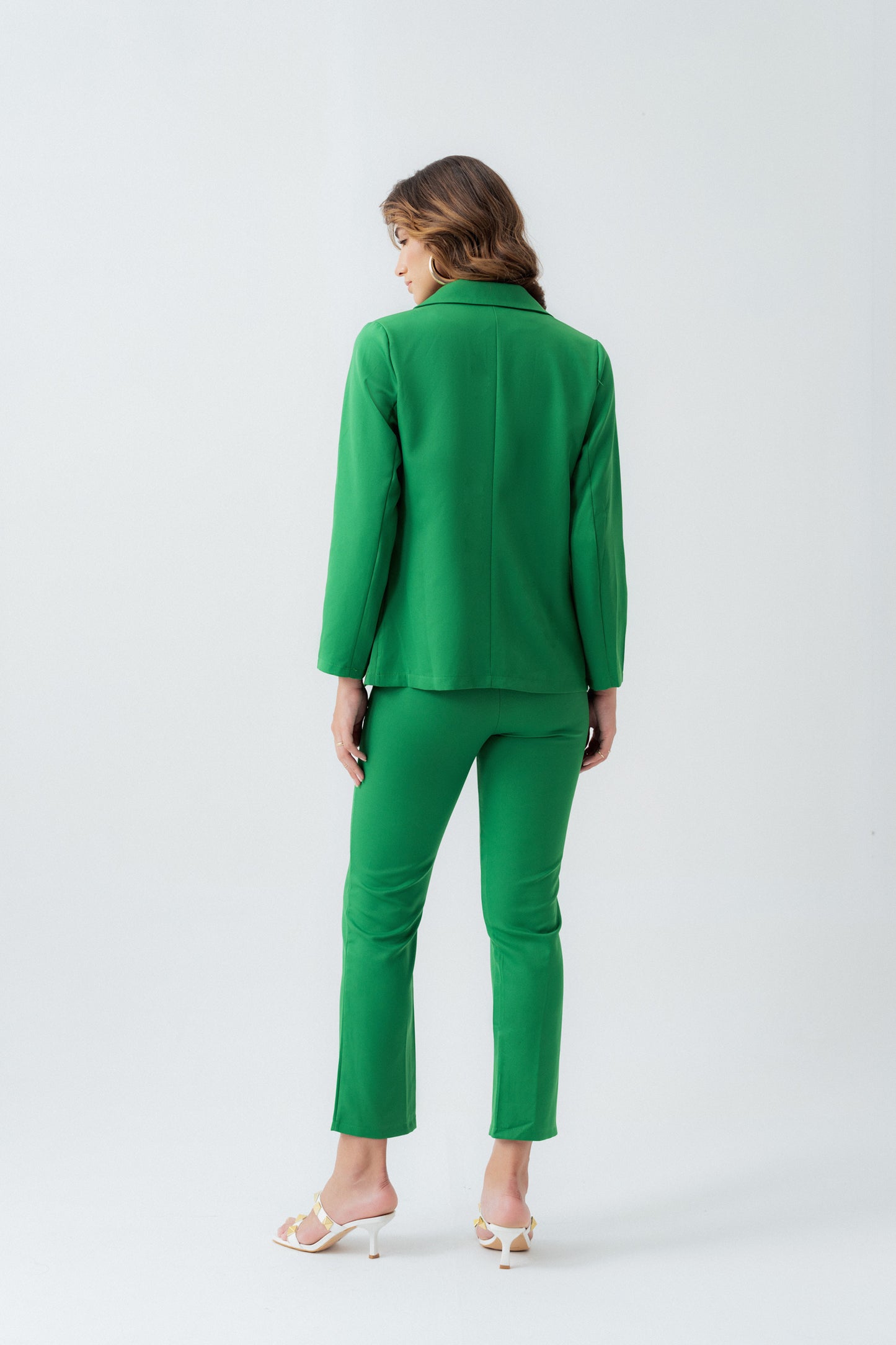 Green Silm Fit Tailored blazer - Hustle N Holla
