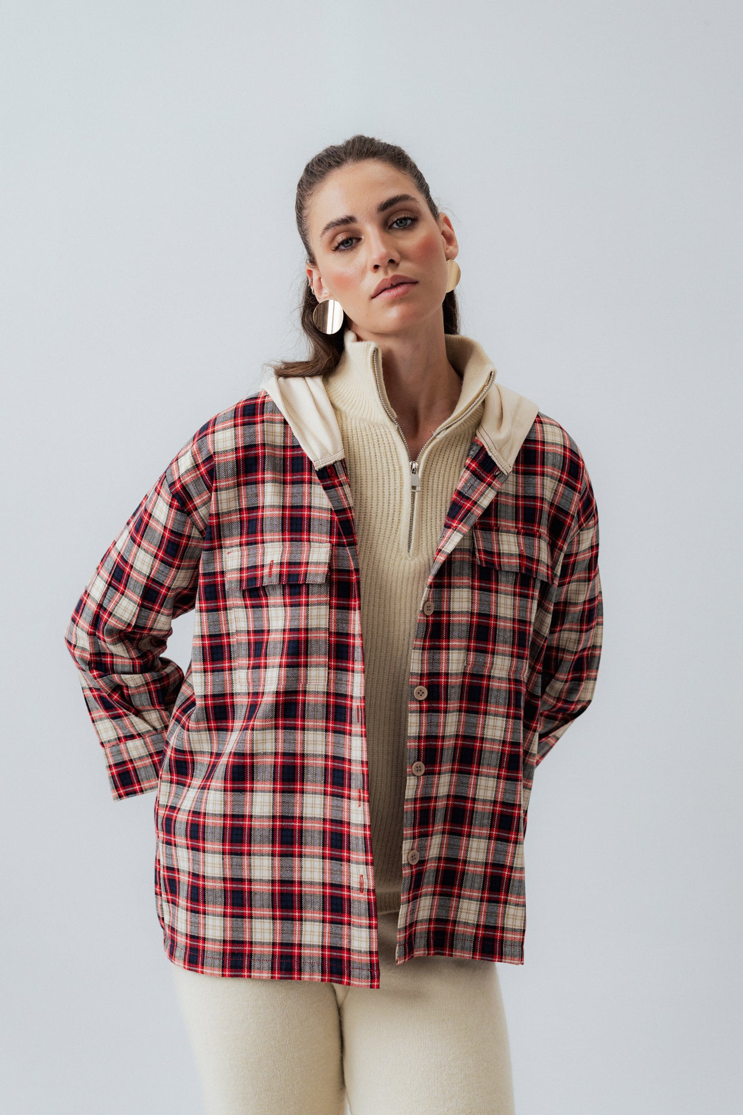Multi-Colored Oversized Fit Flannel Shirt - Hustle N Holla