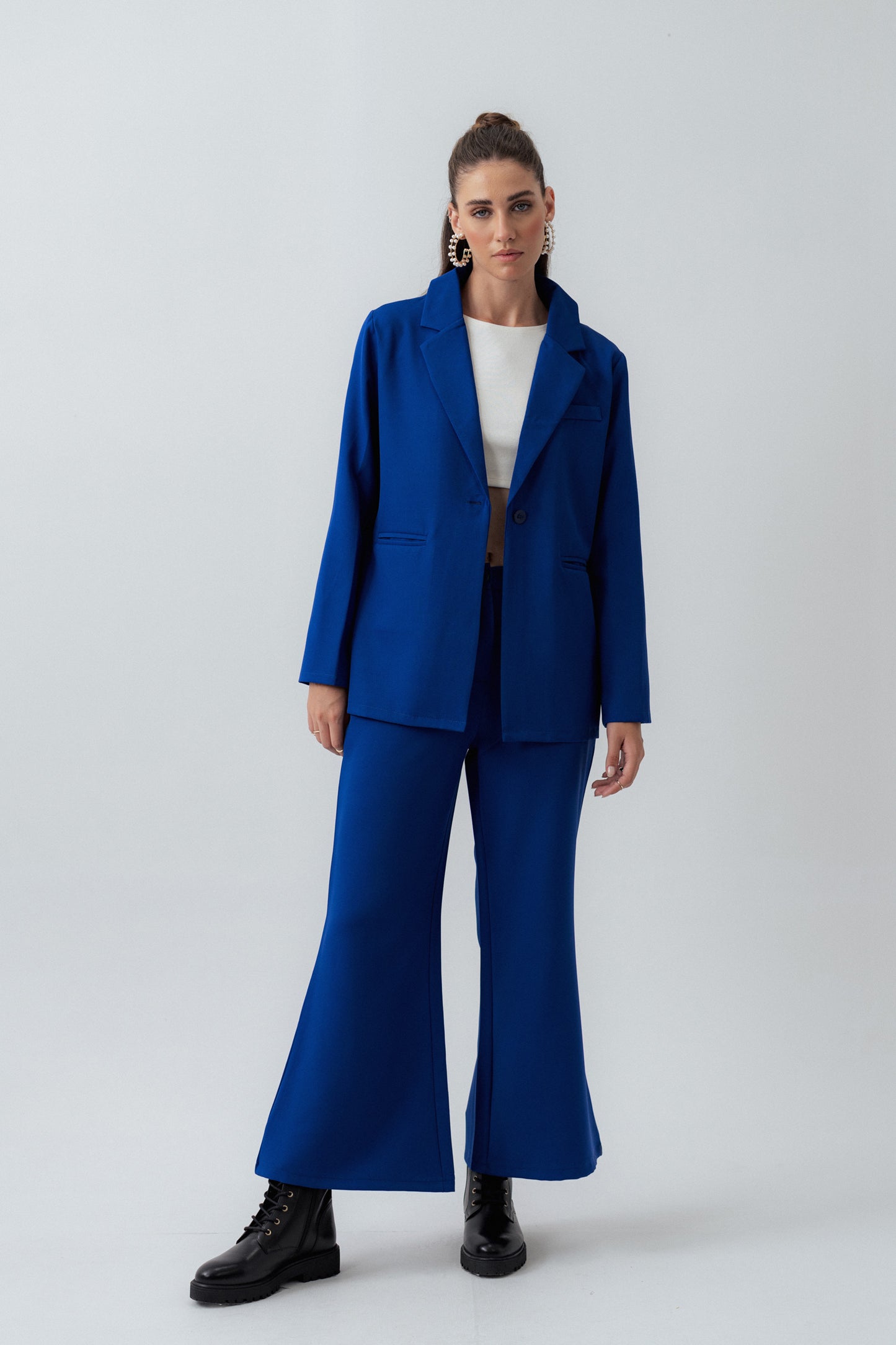 Electric Blue Relaxed Fit Tailored Blazer - Hustle N Holla