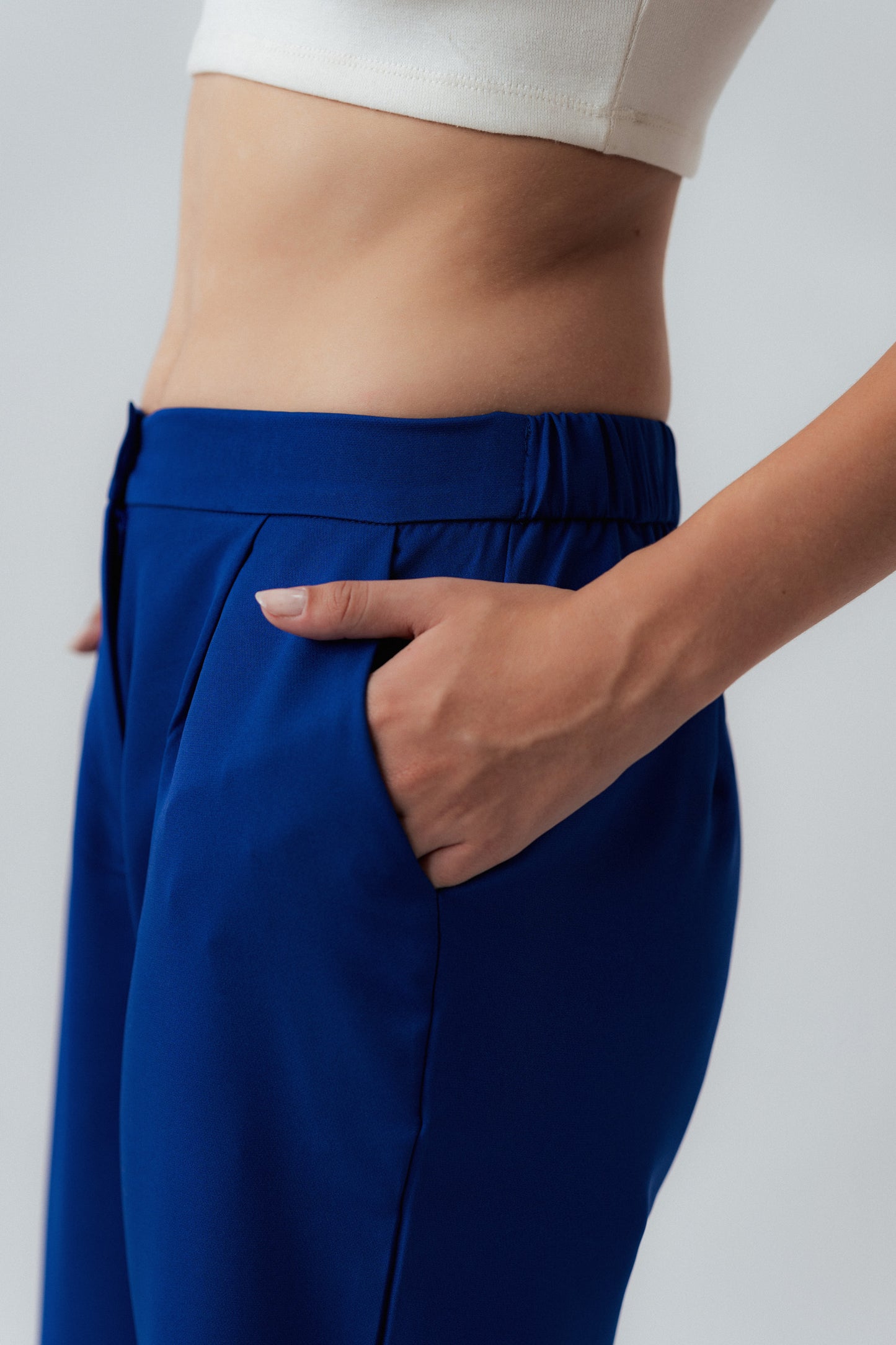 Electric Blue Flared Fit Tailored Pants - Hustle N Holla