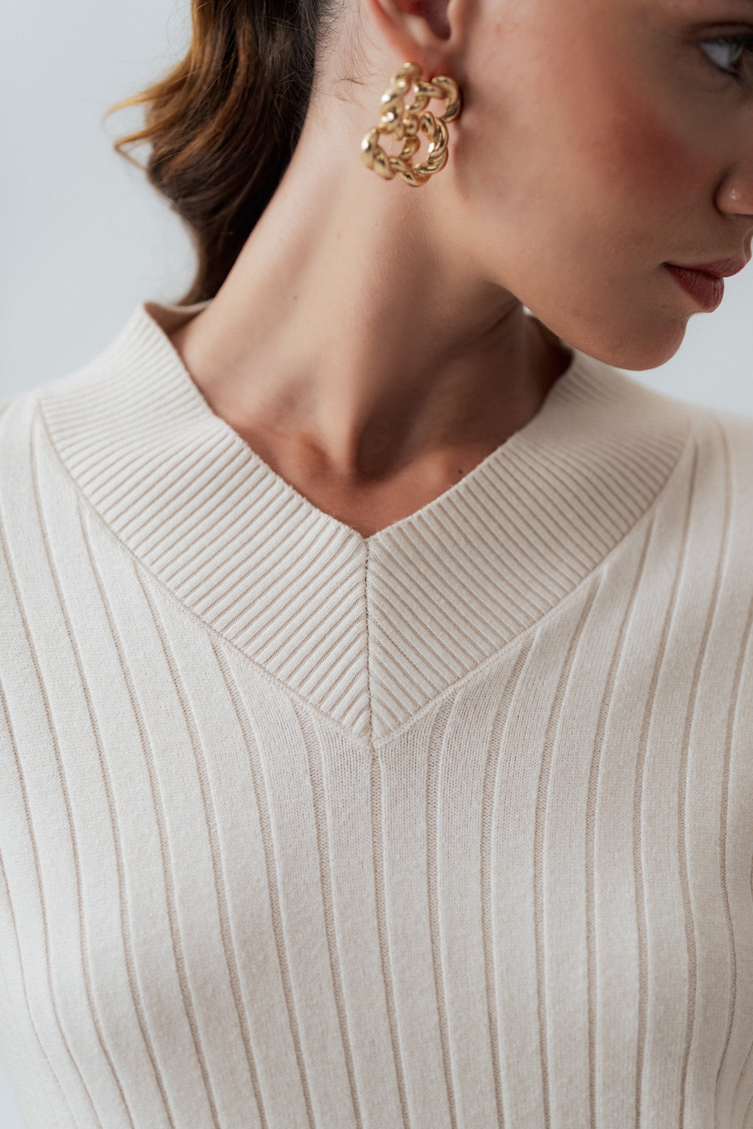 OFF White Wool Midi Dress - Hustle N Holla