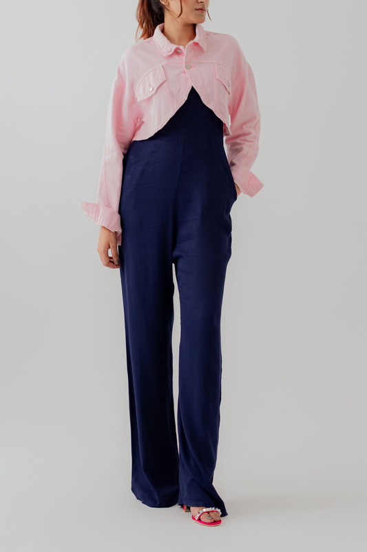 Light Pink Wash Twill Cropped Shacket - Hustle N Holla