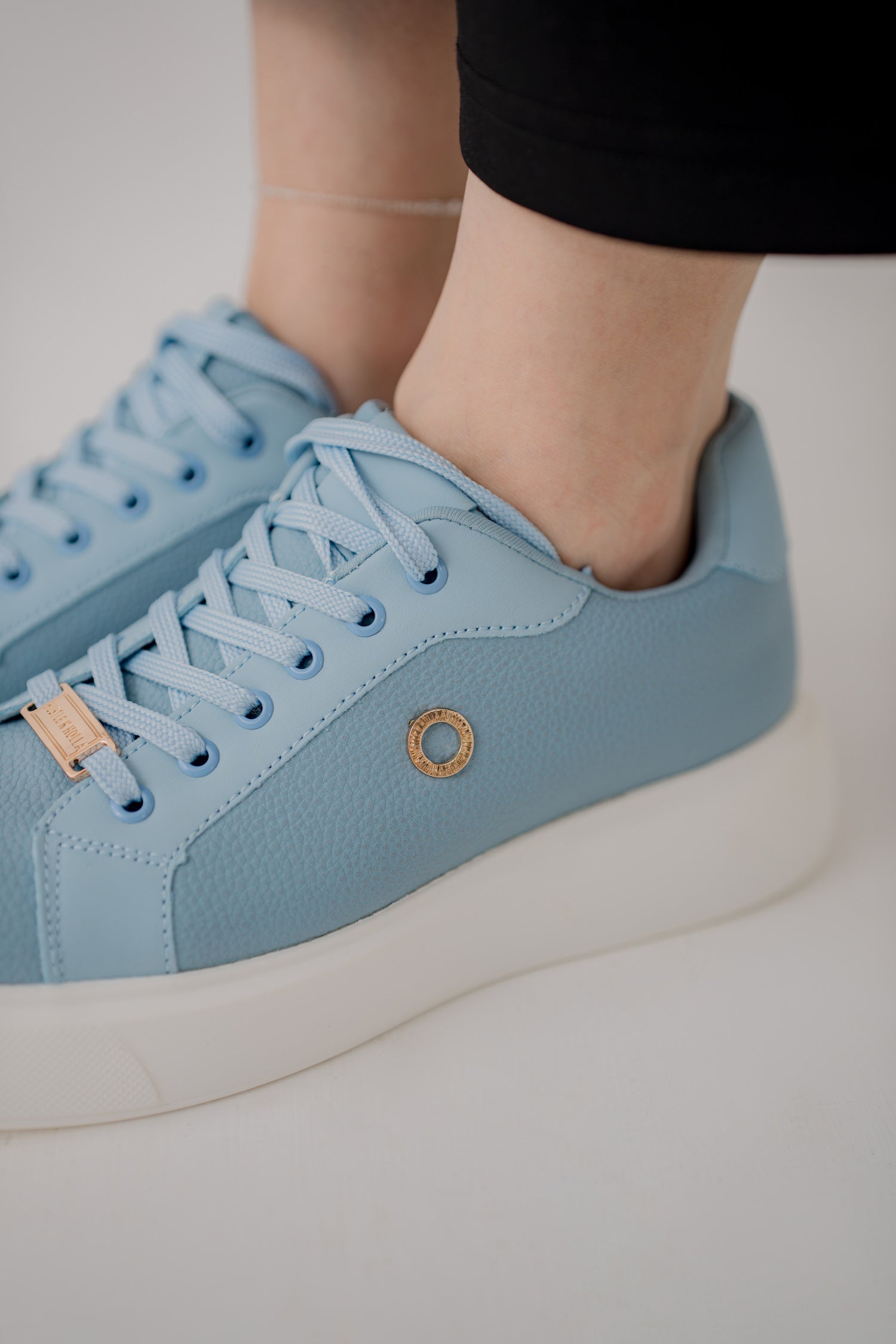 Ice Blue Low Top Sneakers - Hustle N Holla