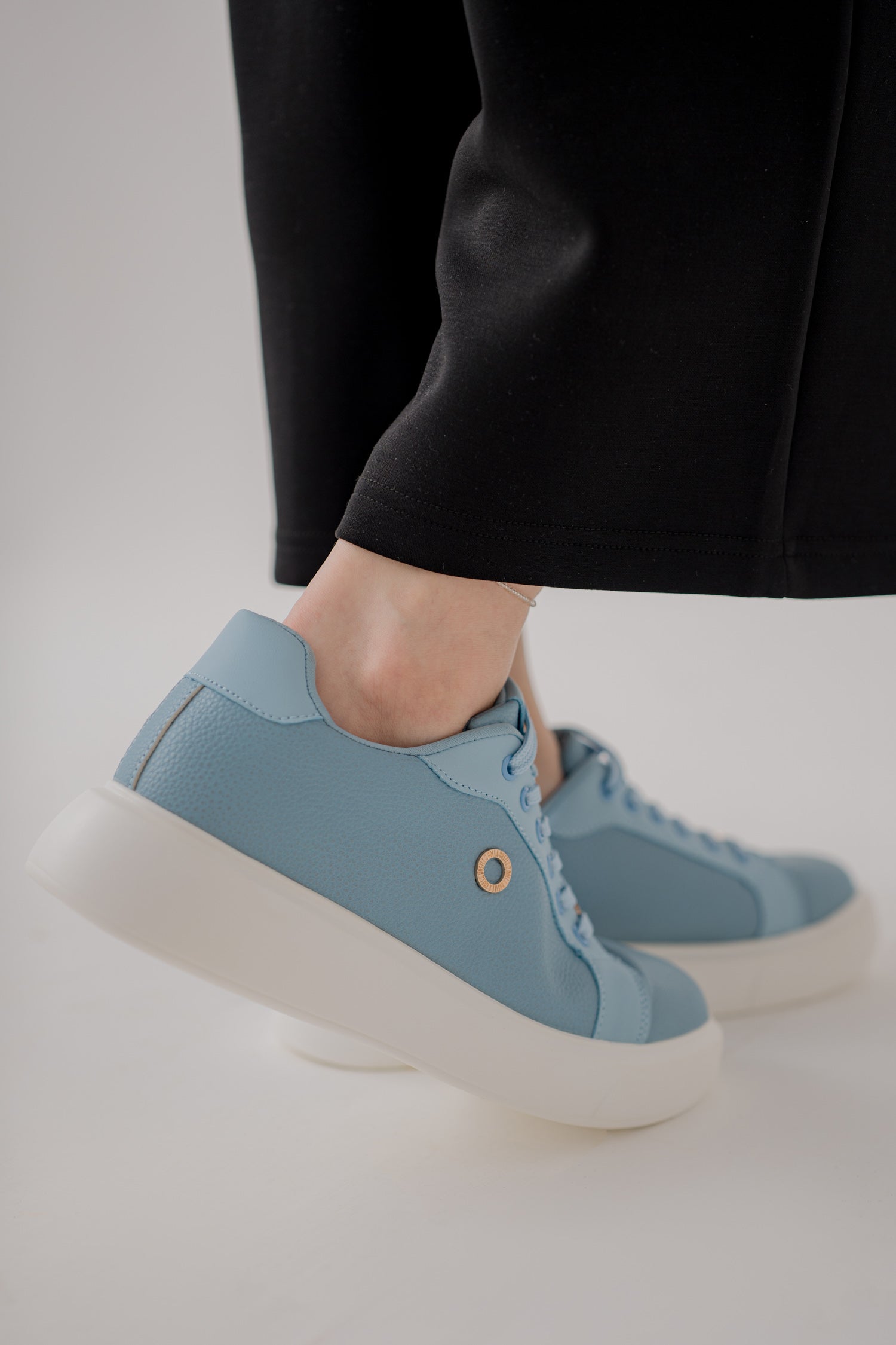 Ice Blue Low Top Sneakers - Hustle N Holla