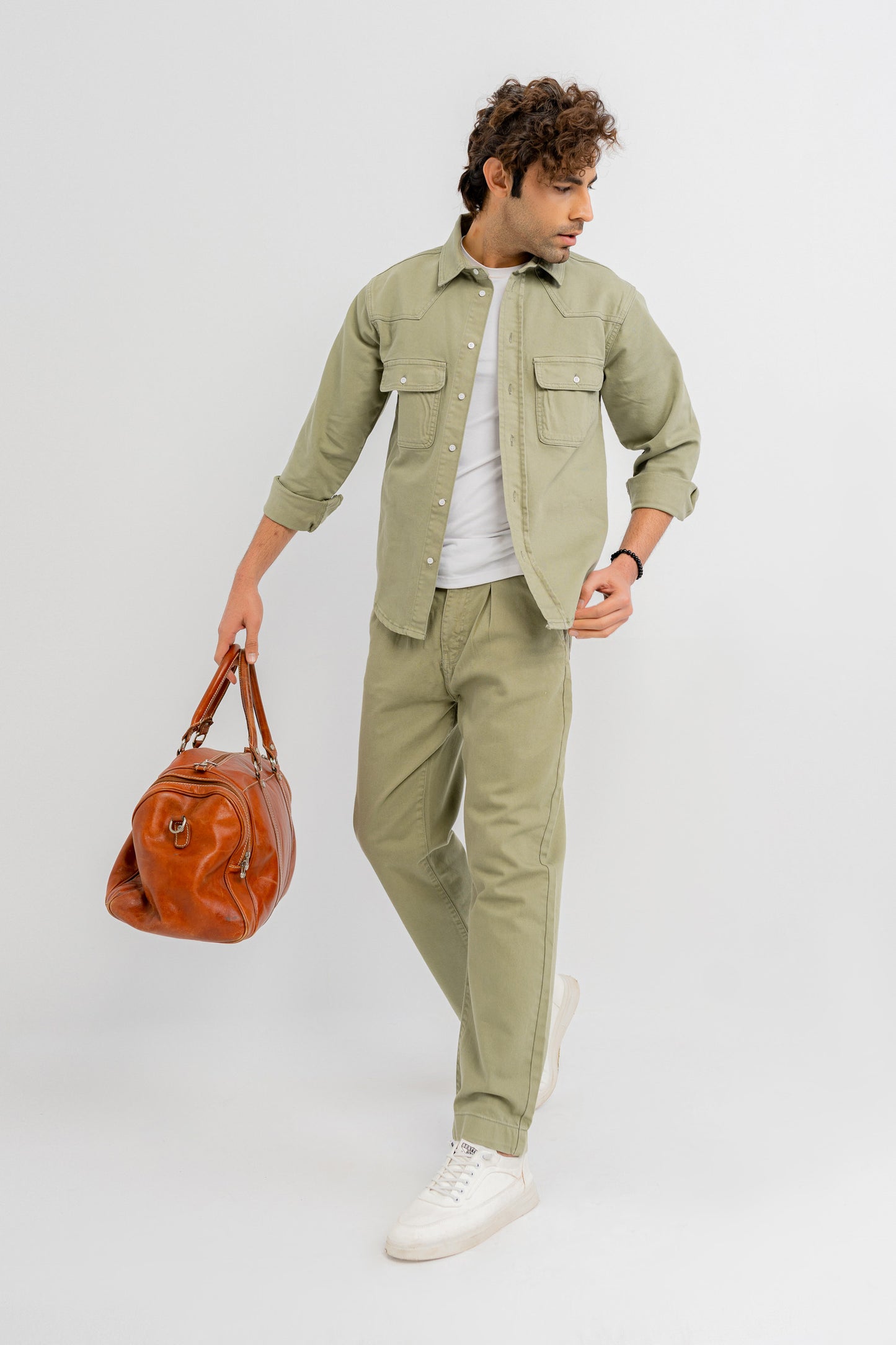 Khaki Green Straight Fit Jeans - Hustle N Holla