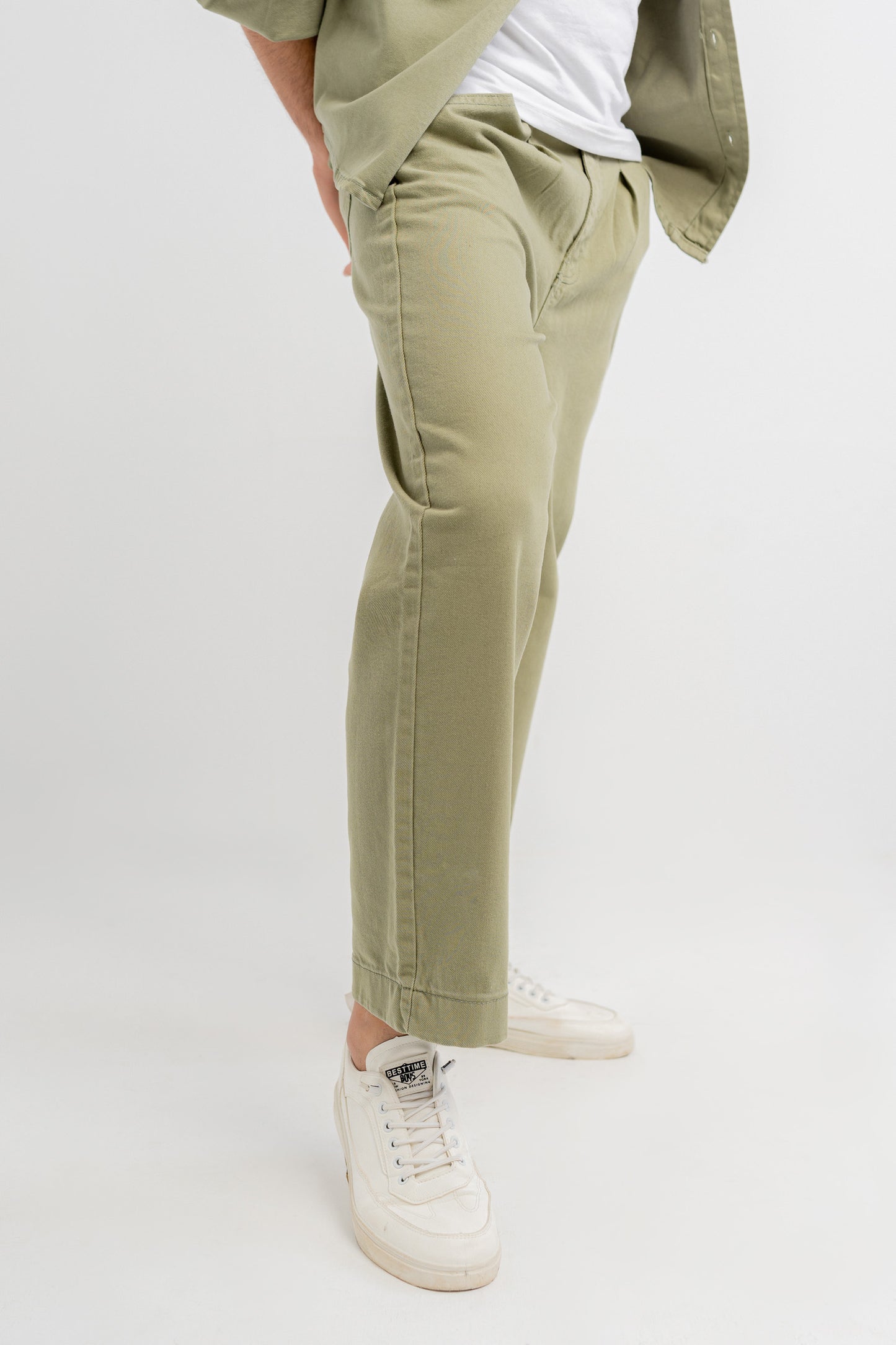 Khaki Green Straight Fit Jeans - Hustle N Holla