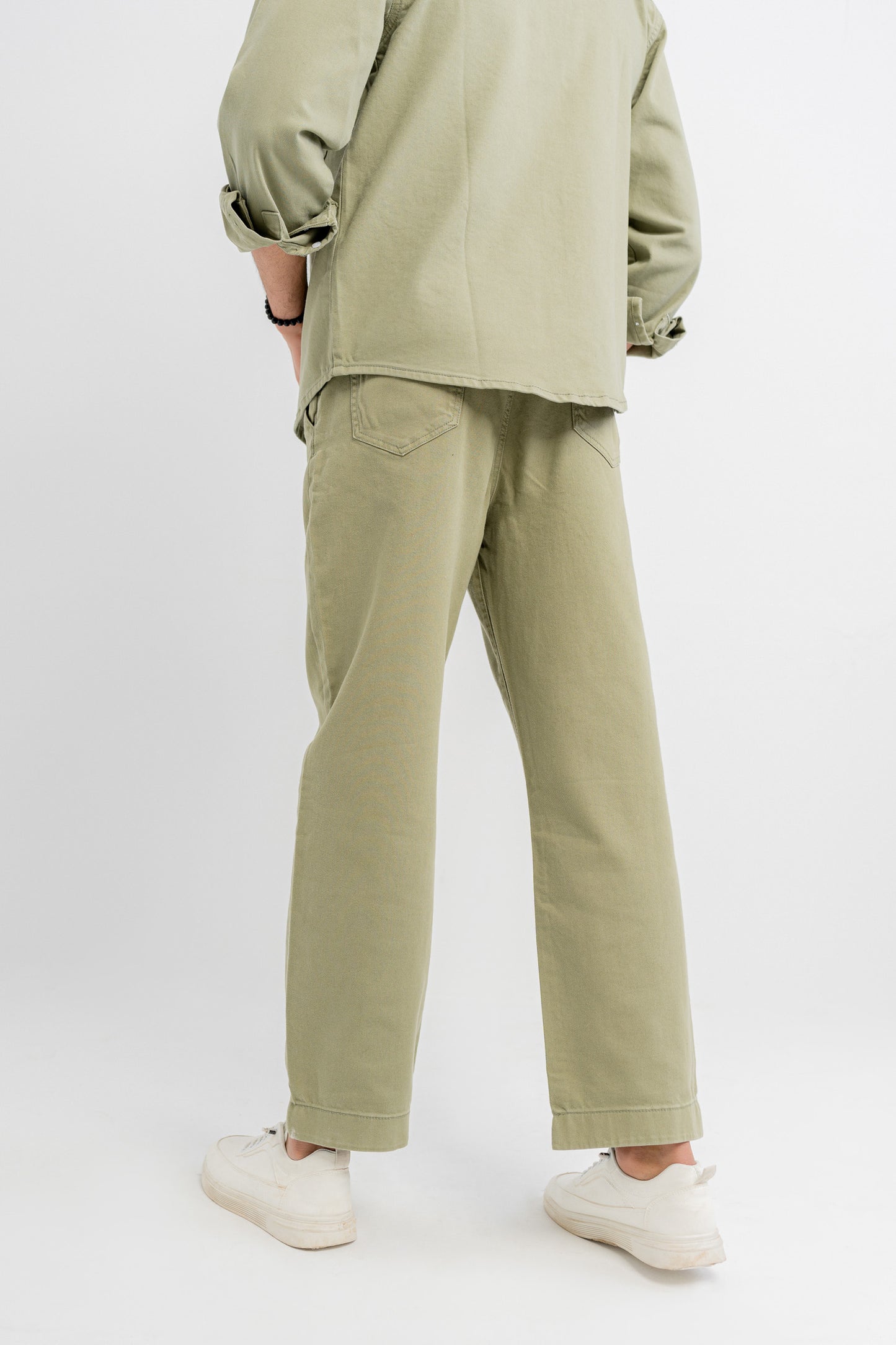 Khaki Green Straight Fit Jeans - Hustle N Holla