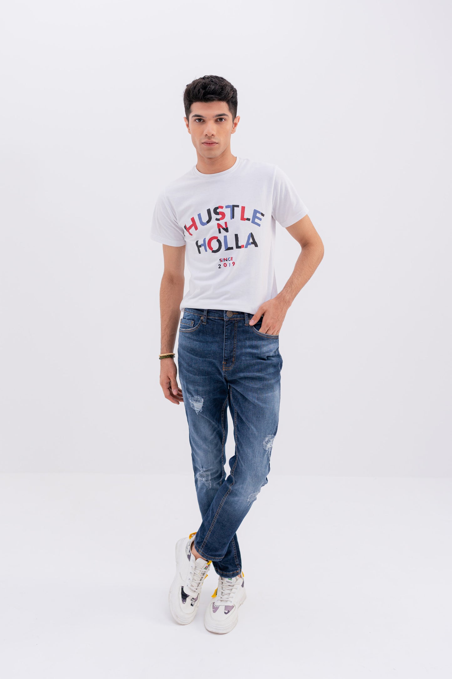 HNH Western Skinny Fit Jeans
