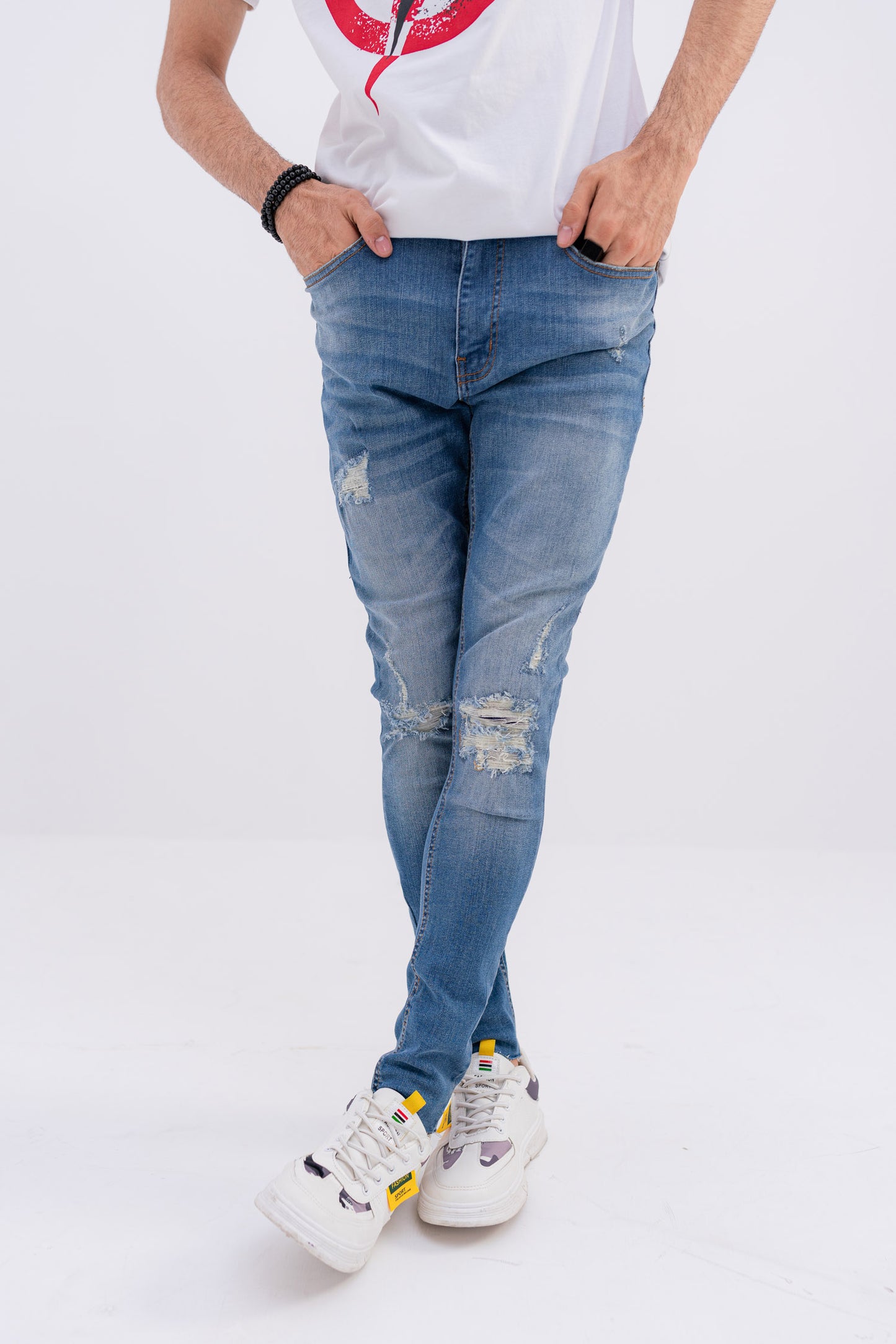 Ripped Skinny Jeans - Hustle N Holla