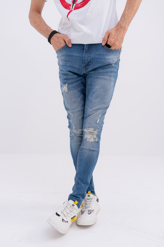 Ripped Skinny Jeans - Hustle N Holla