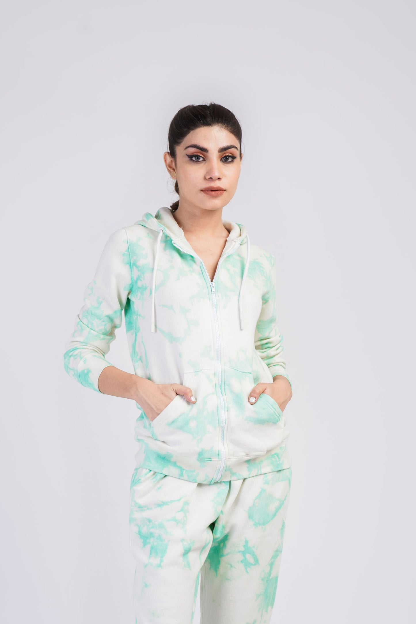 Tie Dye Sea Green Hoodie - Hustle N Holla