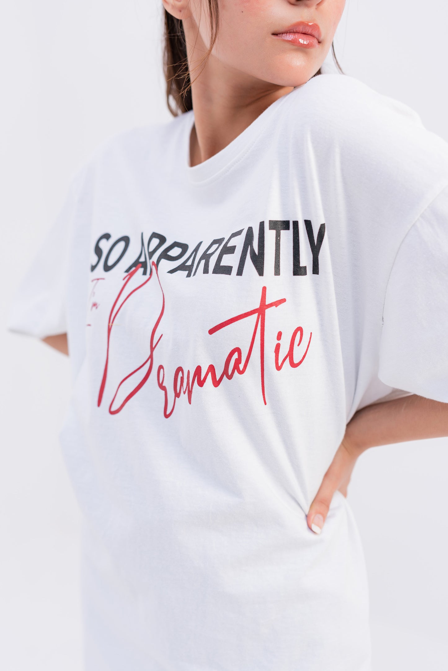 White I'm Dramatic Graphic Minor Fault T-shirt - Hustle N Holla