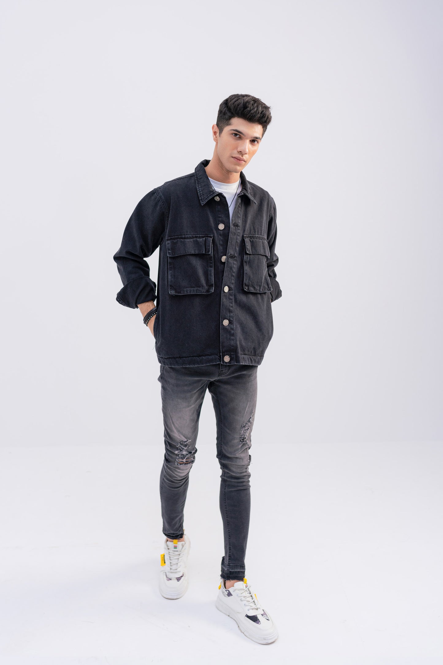 Acid Black Denim Jacket