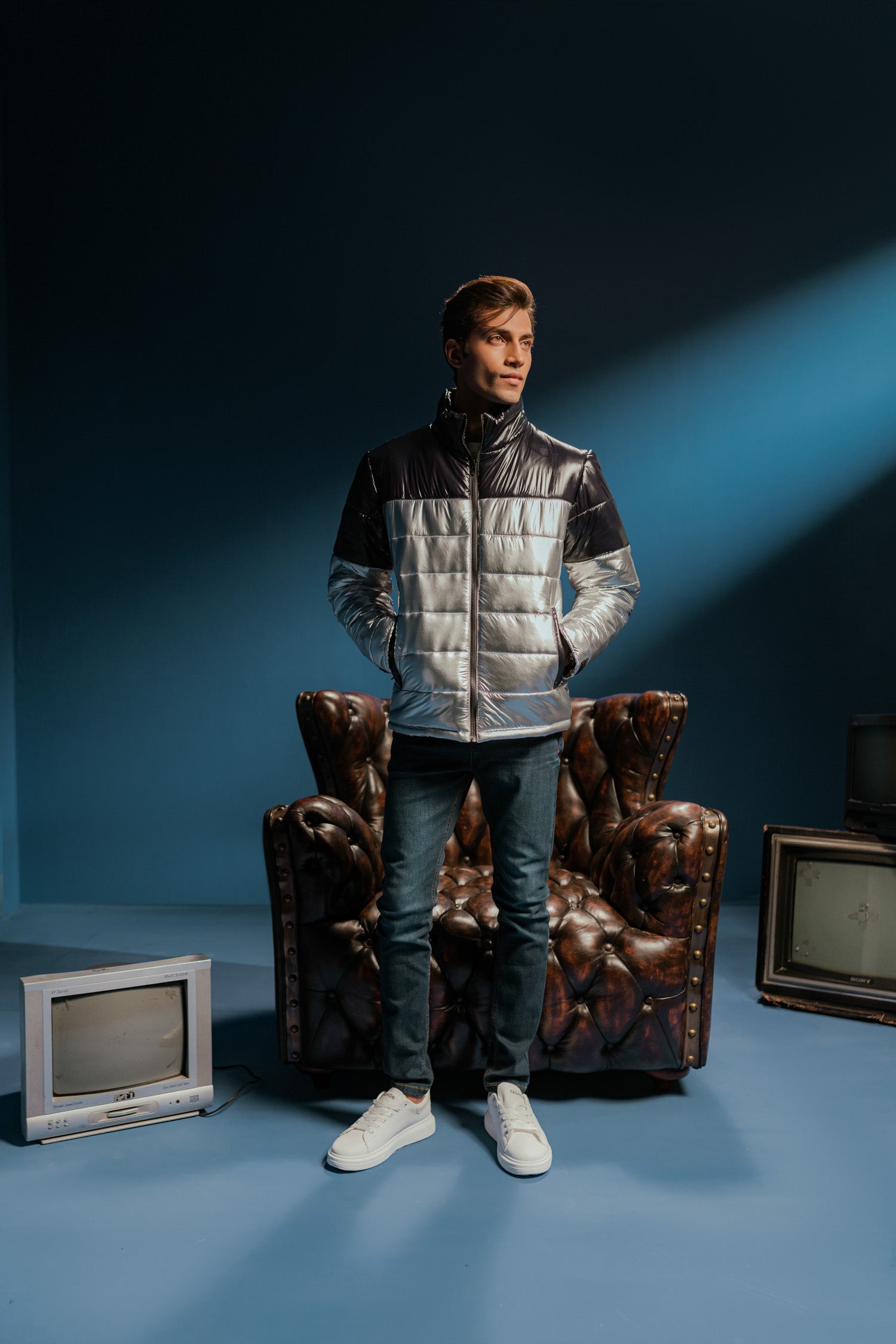 Metallic Puffer Jacket - Hustle N Holla