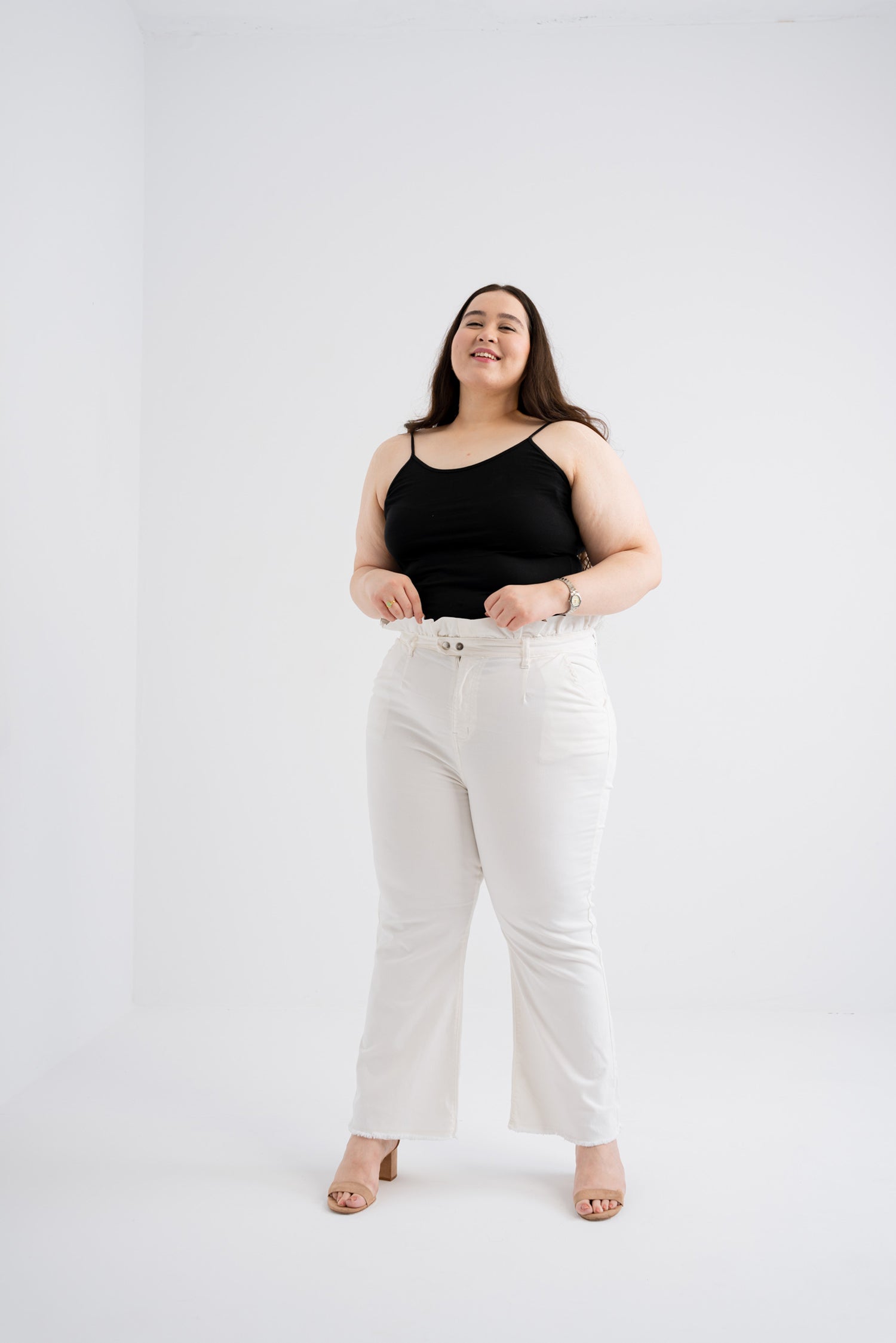 White Wide Leg Plus Size Jeans