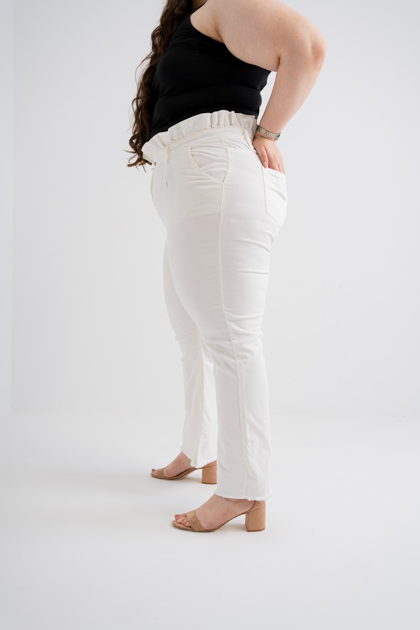 White Wide Leg Plus Size Jeans - Hustle N Holla