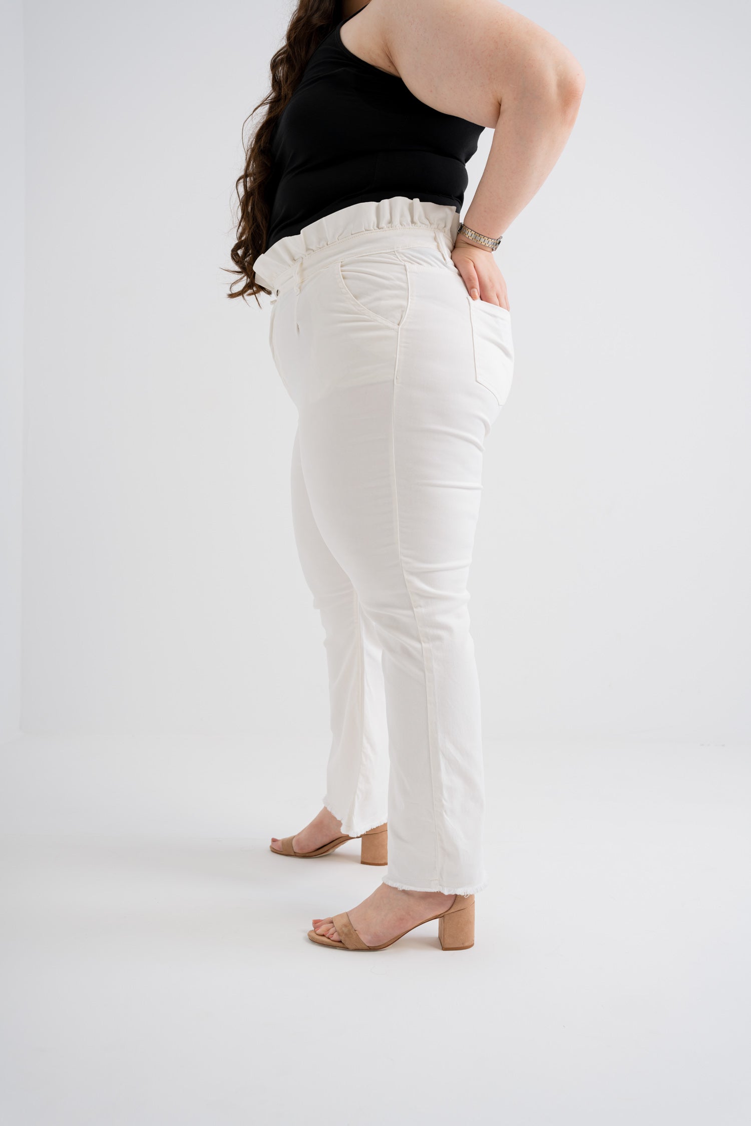 White Wide Leg Plus Size Jeans - Hustle N Holla