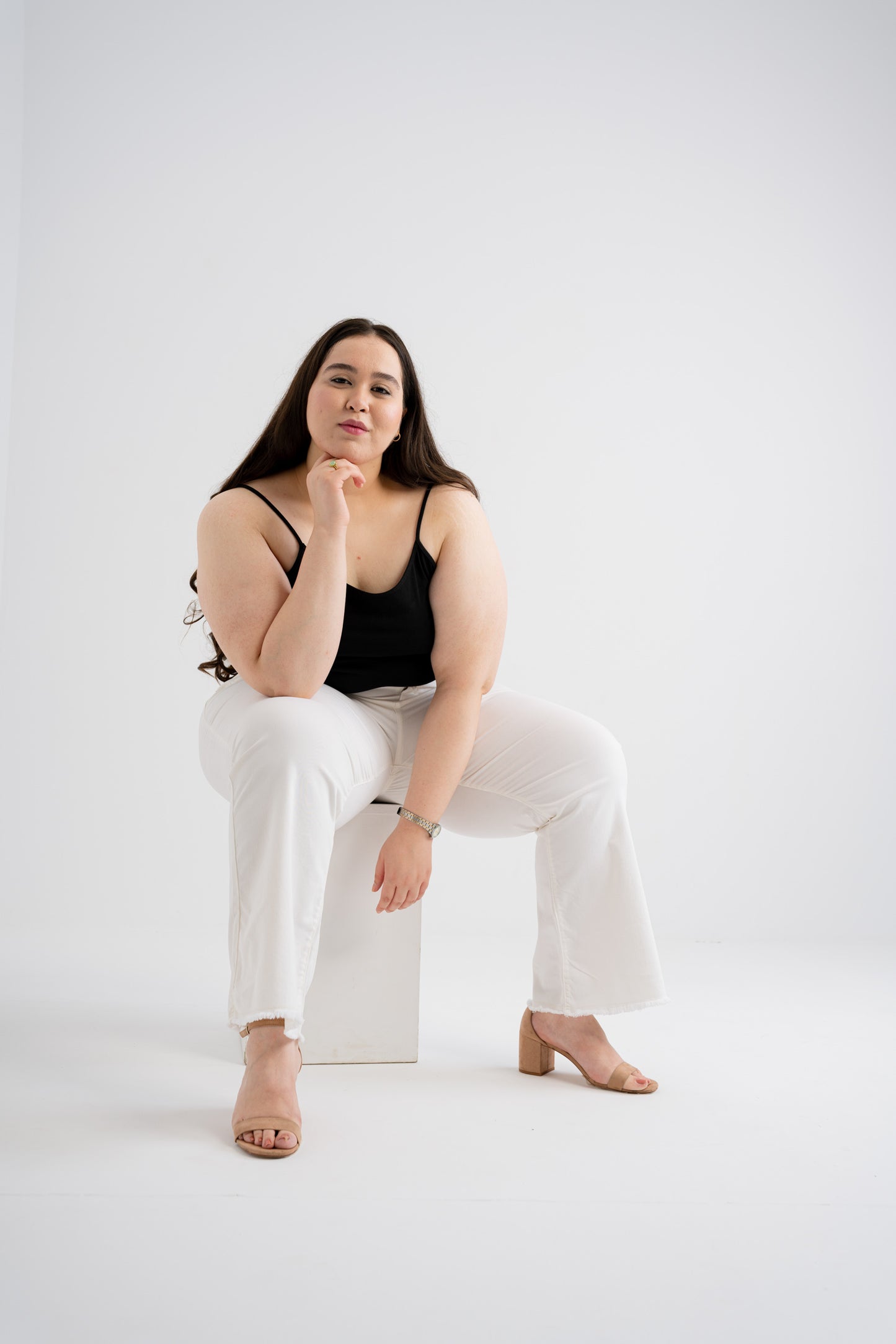 White Wide Leg Plus Size Jeans - Hustle N Holla