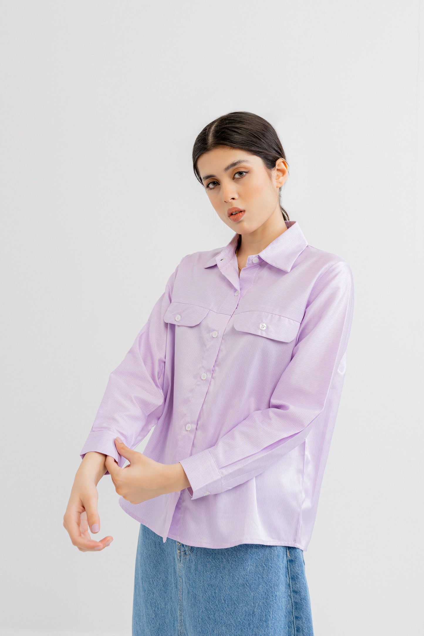 Lilac Button-down Shirt
