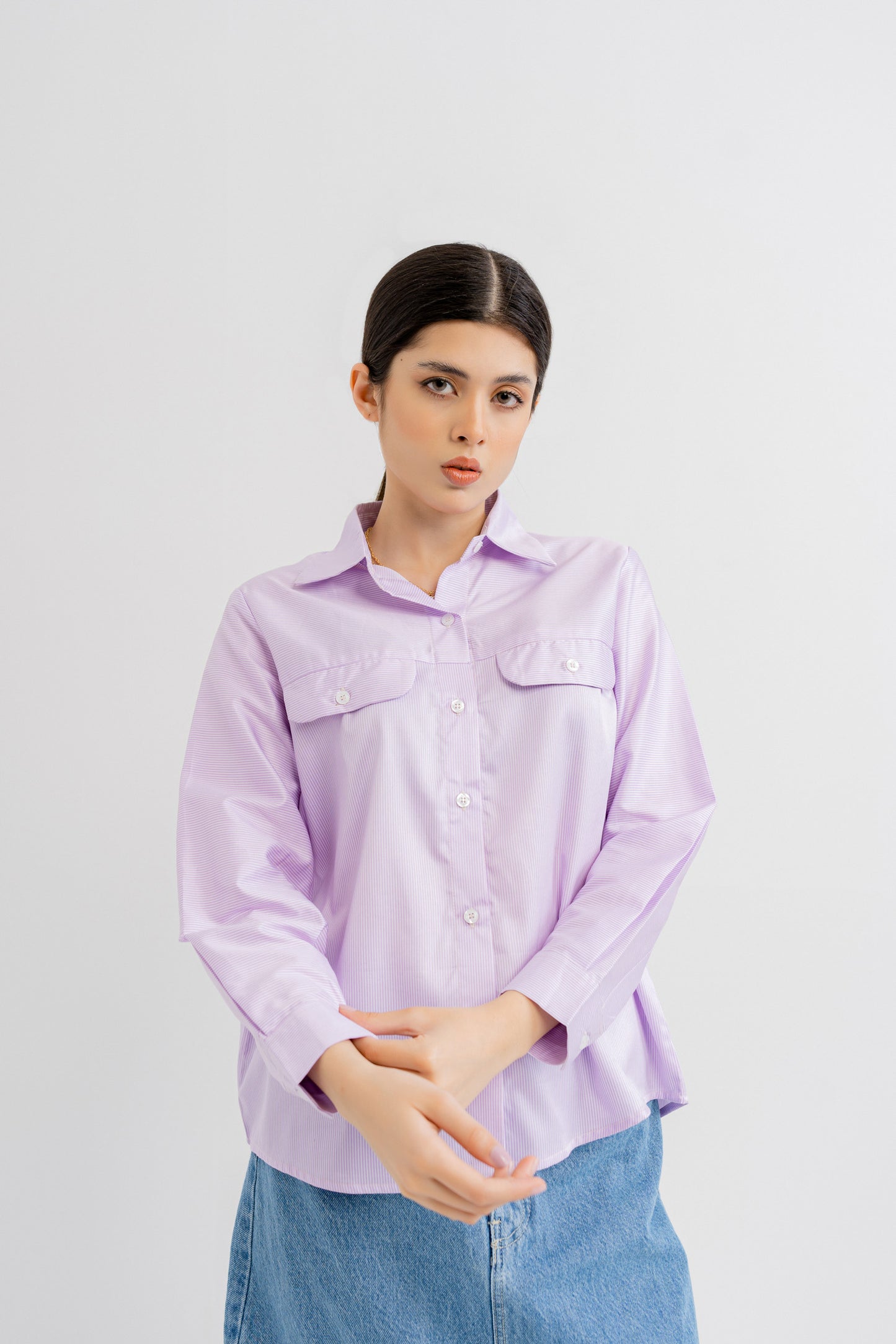 Lilac Button-down Shirt